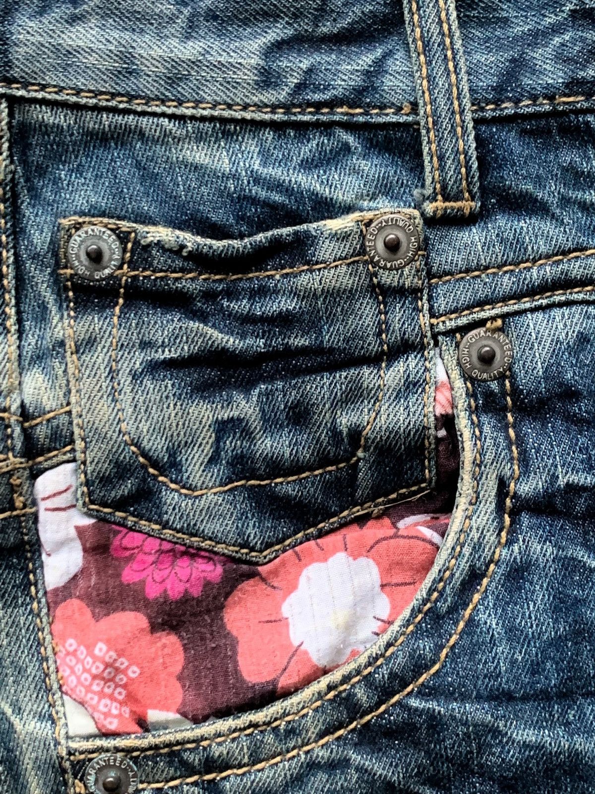 Japanese Brand × Kapital Vintage Denim Floral Japanese Style Distressed Jeans Size 32" / US 10 / IT 46 - 23 Thumbnail