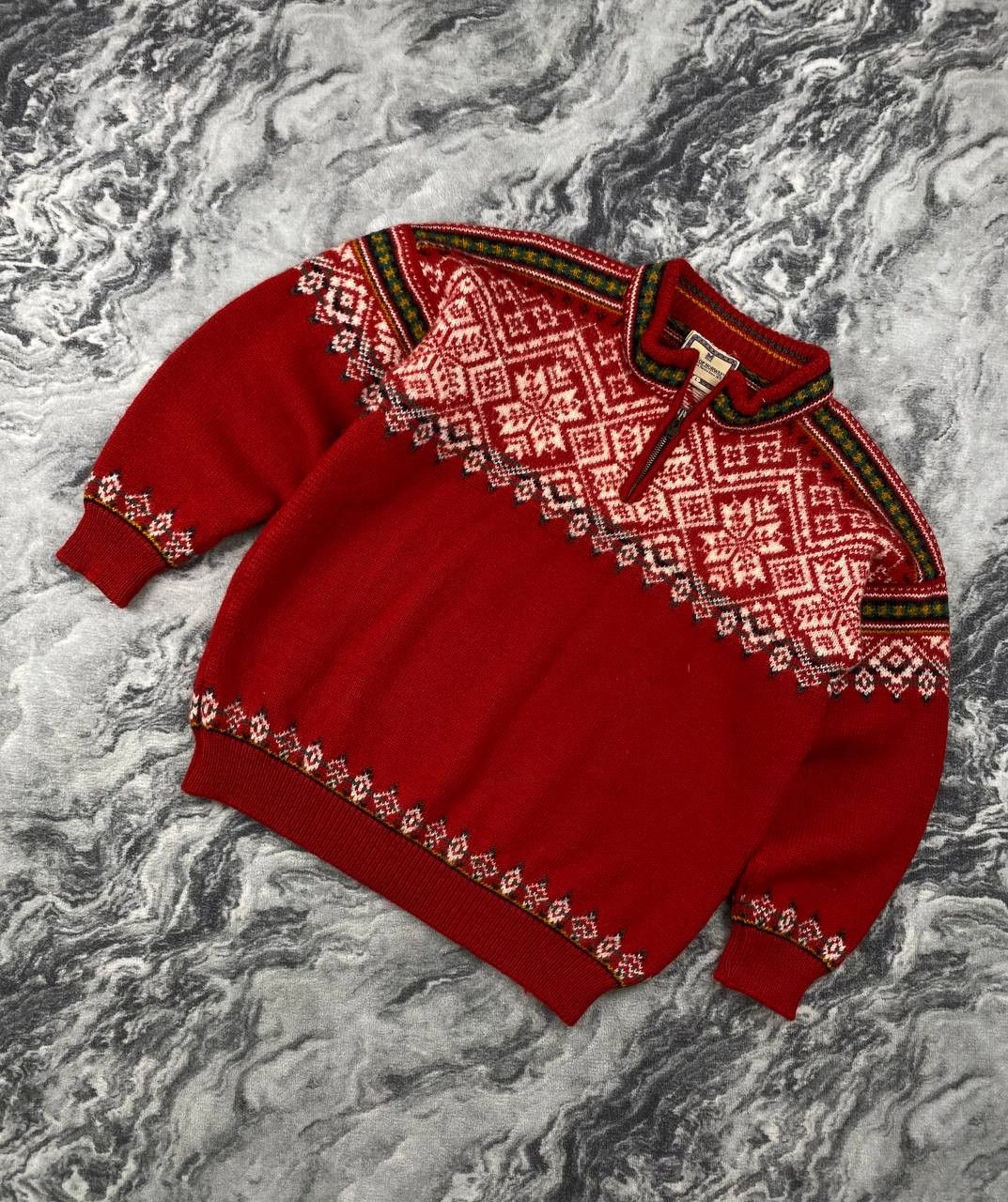 Dale Of Norway Dale Of Norway Knit Wool Swearer 1/4 Zip Big Logo Men Size US L / EU 52-54 / 3 - 1 Thumbnail