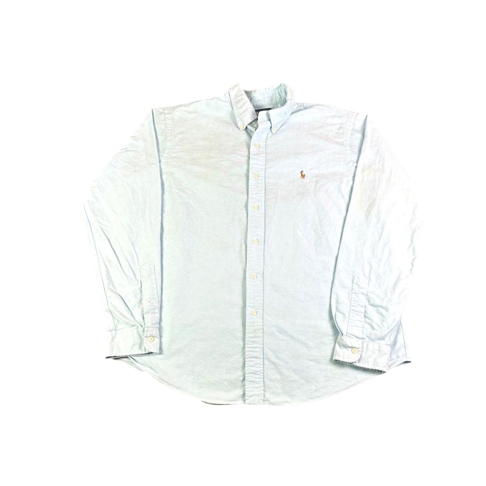 Polo Ralph Lauren Polo Ralph Lauren Mens XL Custom Fit Oxford Button Down Shirt Light Blue Pony Size US XL / EU 56 / 4 - 2 Thumbnail