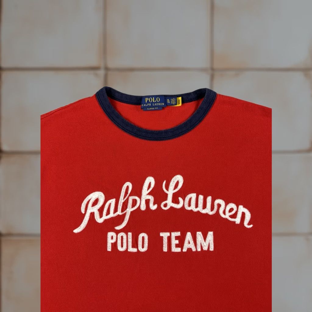 Ralph Lauren Ralph Lauren Polo Shirt Men XL Red Cotton Embroidered Polo Team Stitch Crew Neck Short Sleeve Size US XL / EU 56 / 4 - 1 Thumbnail