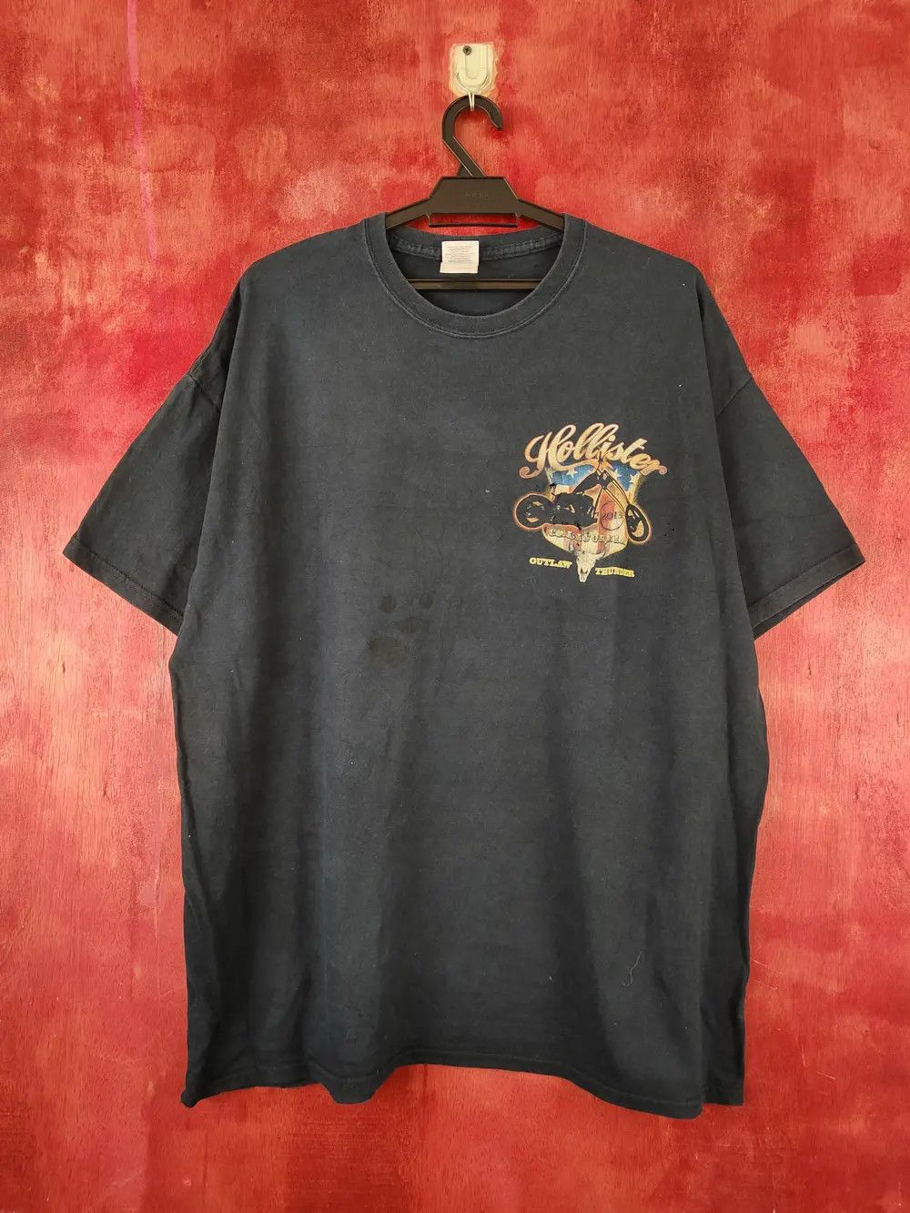 Indian Motorcycle Hollister outlaw thunder california Blue T-shirts #S2289 Size US XL / EU 56 / 4 - 7 Thumbnail