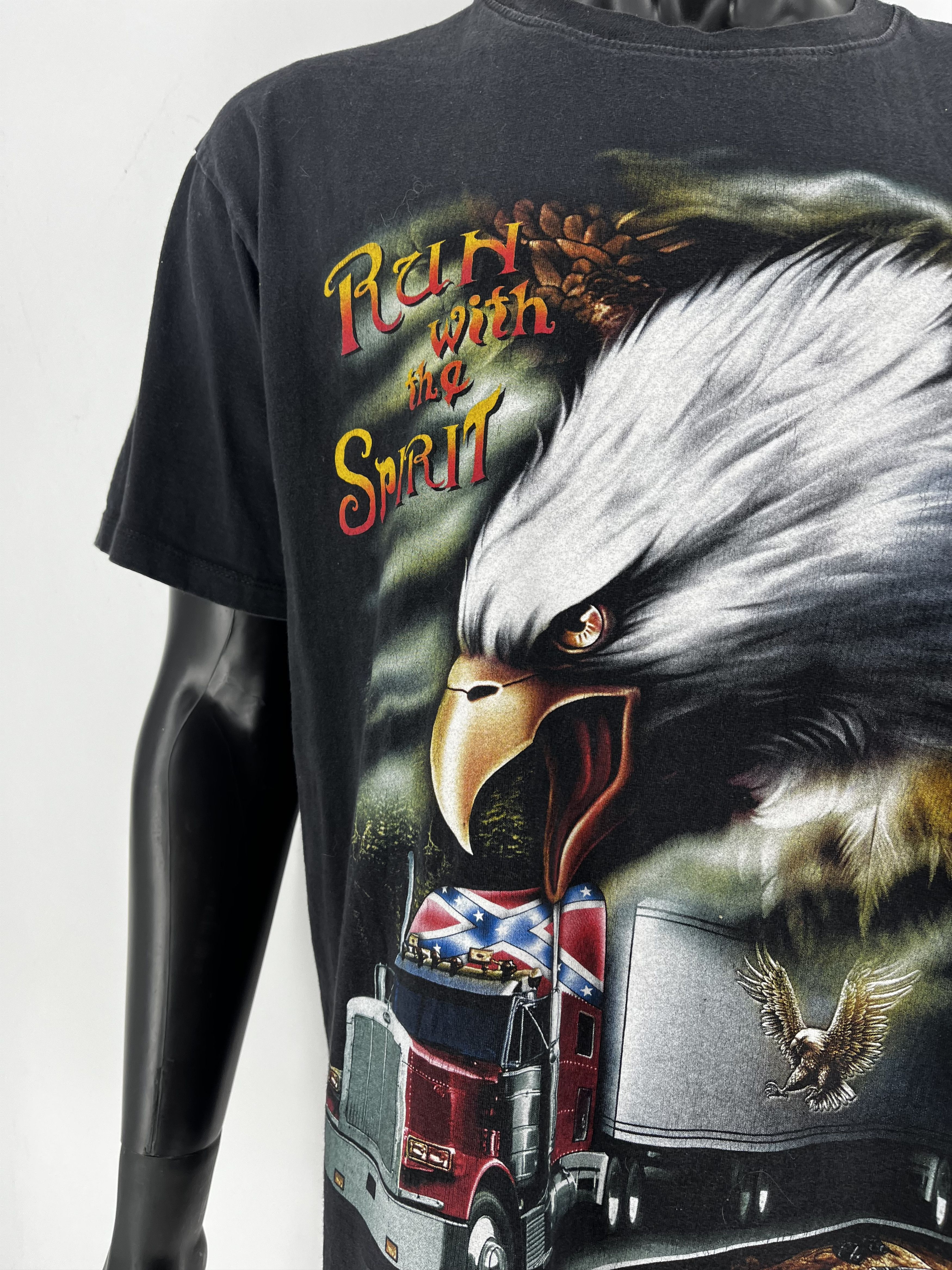 Band Tees Vintage America Eagle On the Sky Double Side Overprinted Tee Size US XL / EU 56 / 4 - 5 Thumbnail