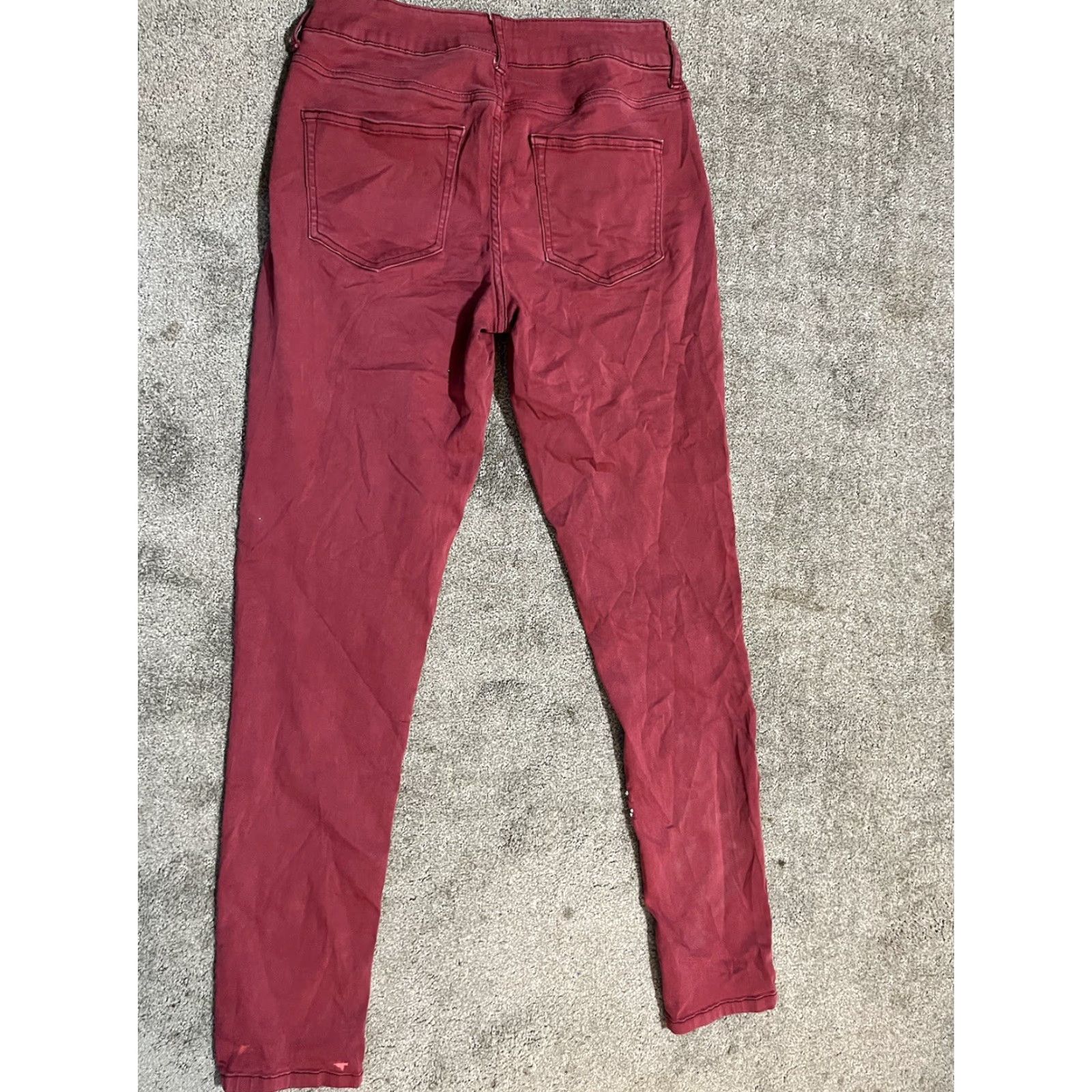 Vintage VINTAGE Maurices Women Jeans Jegging Low Rise Dark Red Size S Stretch Skinny Women Size 28" / US 6 / IT 42 - 3 Thumbnail
