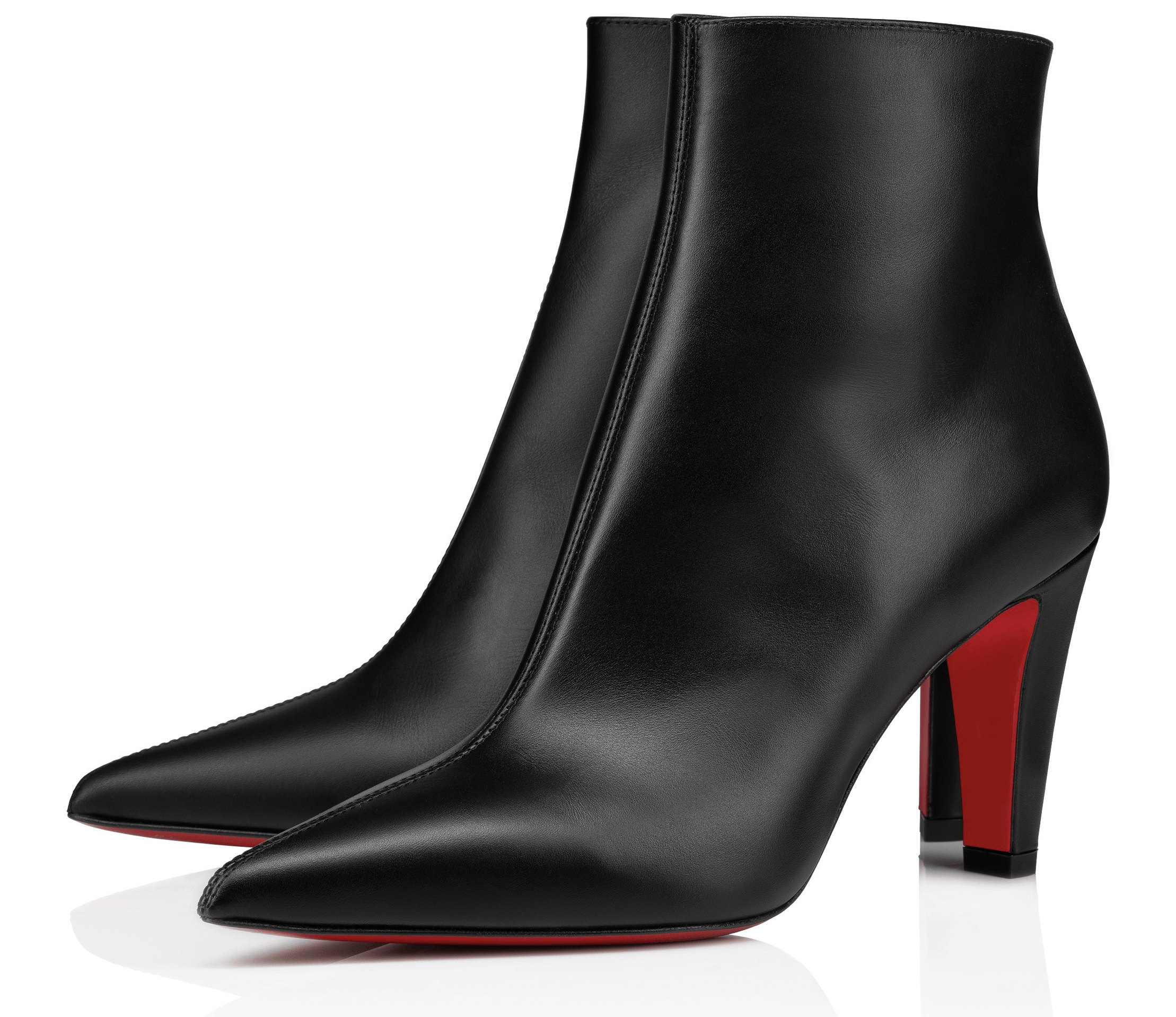 Christian Louboutin Vibella Booty 85 Black Calf Leather Pointed Heel Bootie 39 Size US 9 / IT 39 - 1 Thumbnail