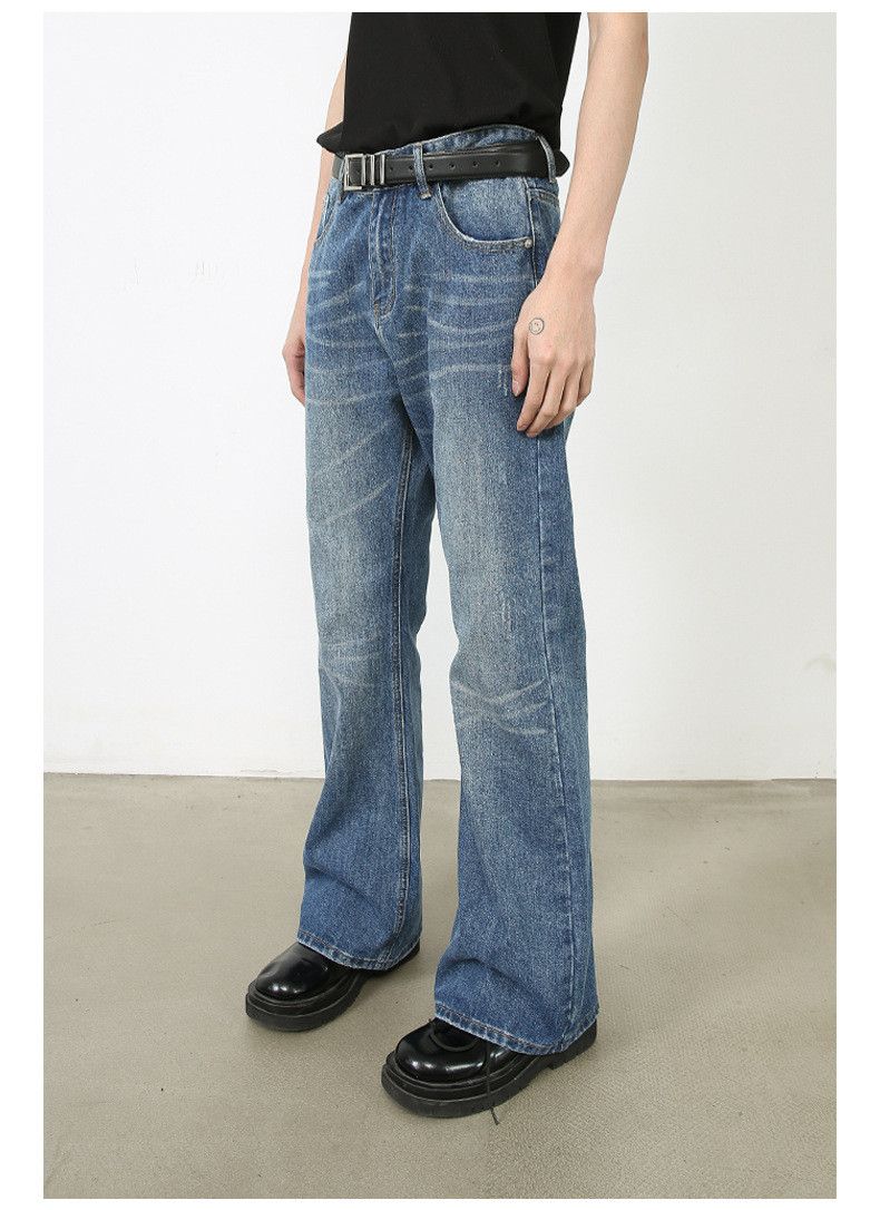Japanese Brand × Jean Washed loose straight-leg personalized flared jeans Size US 32 / EU 48 - 4 Thumbnail