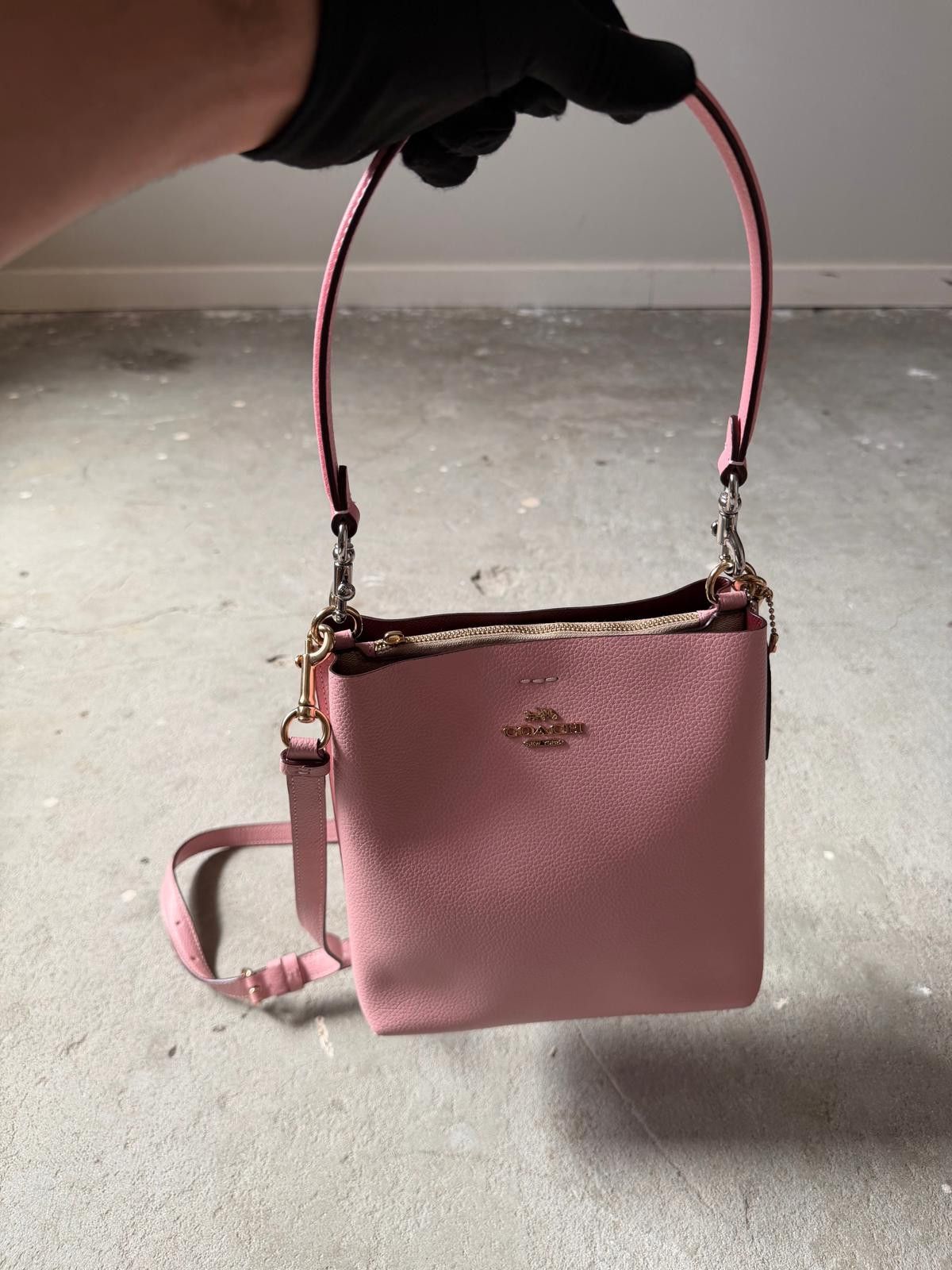 Coach Coach 2Way Leather Small Town Bucket Bag Bubblegum Size ONE SIZE - 6 Thumbnail