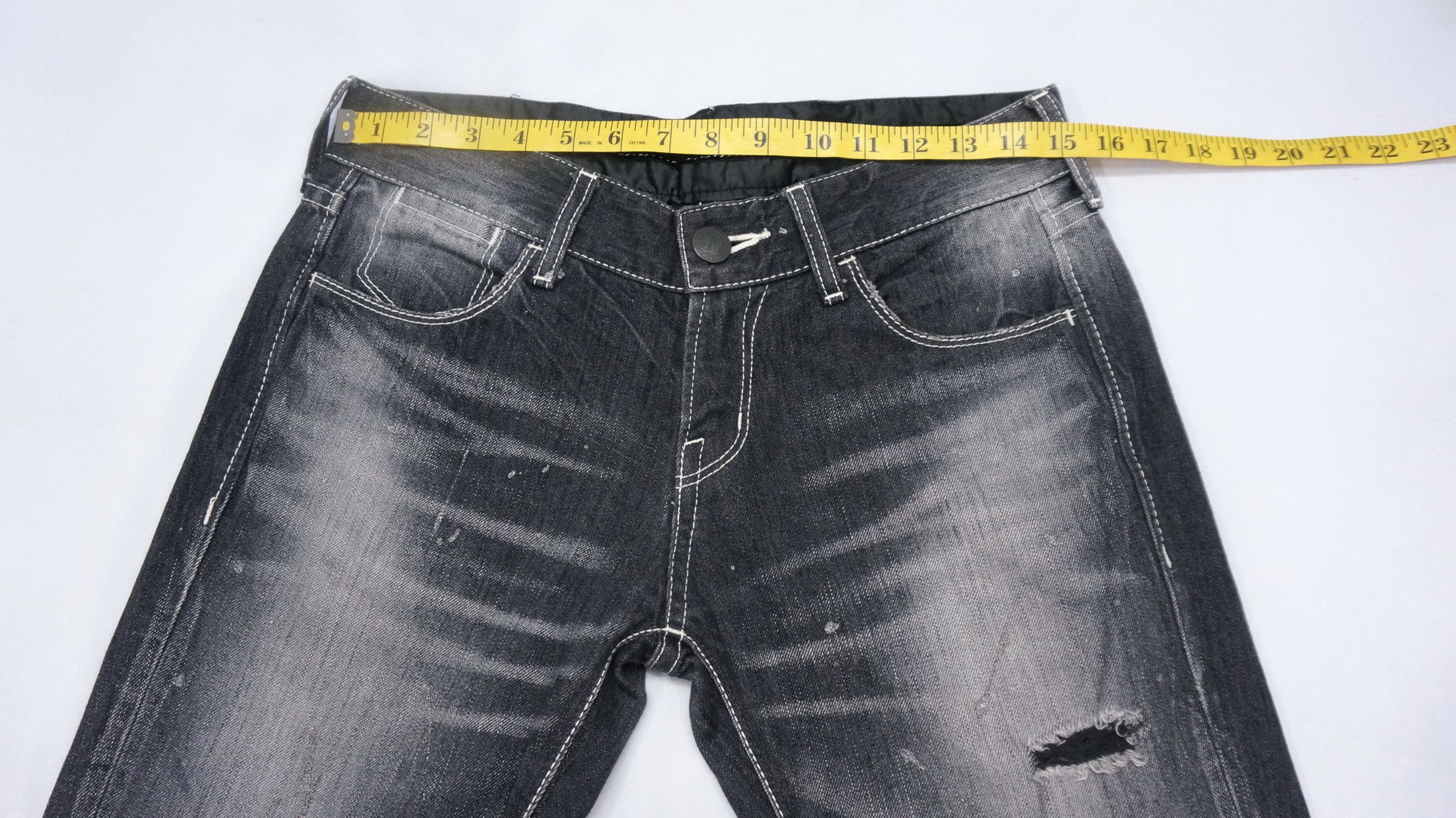 Japanese Brand 💥 Japan Murder License Ripped Distressed Jeans Size US 30 / EU 46 - 11 Thumbnail