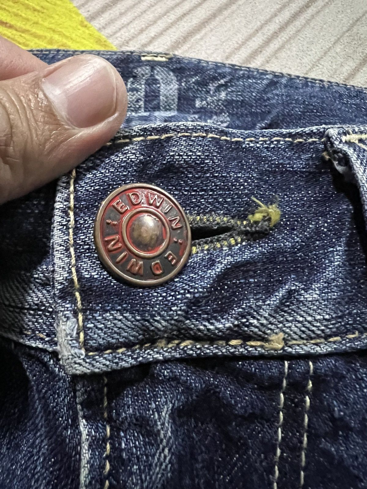 Edwin × If Six Was Nine × Le Grande Bleu (L.G.B.) VINTAGE EDWIN 503 BLUE TRIP WASHED JEANS Size US 33 - 18 Thumbnail