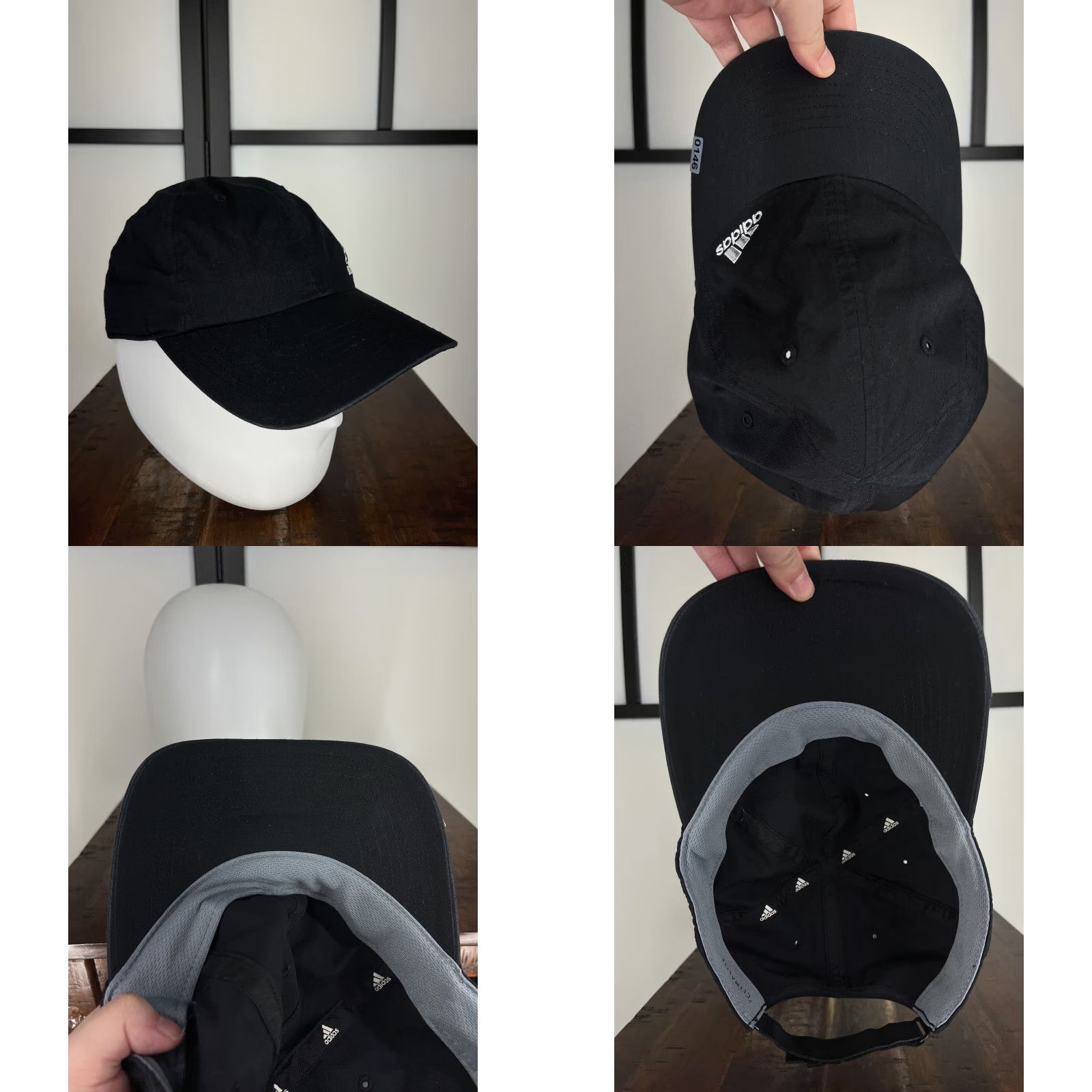 Adidas adidas Hat Cap Strap Back Adult One Size Black Climalite Cotton Poly Golf Golfer Hat Casual Outdoor Logo Adjustable Men Size ONE SIZE - 8 Thumbnail