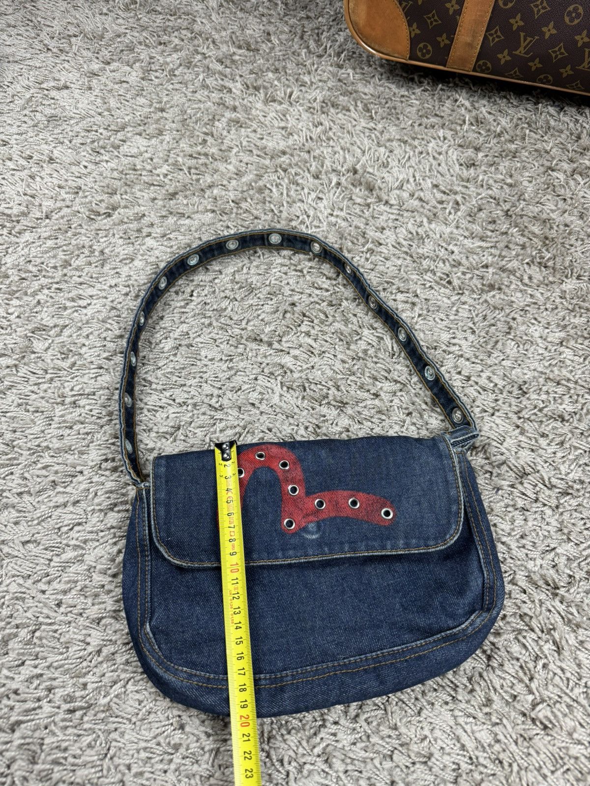 Evisu × Japanese Brand Denim shoulder bag Evisu y2k original casual luxury item Size ONE SIZE - 7 Thumbnail