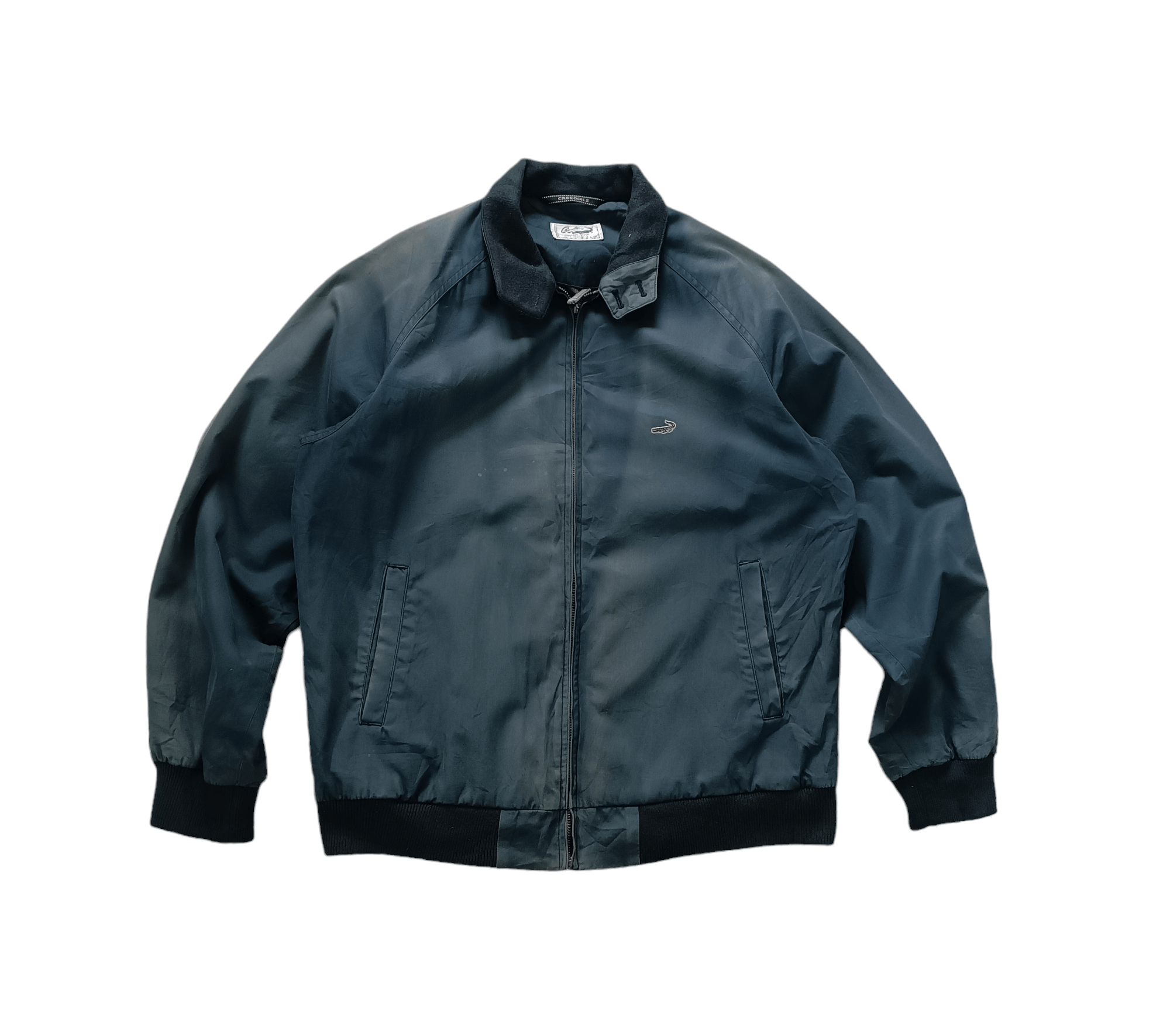 image of Vintage Crocodile Light / Bomber Zipper Jacket in Faded Blue, Men's (Size Large)