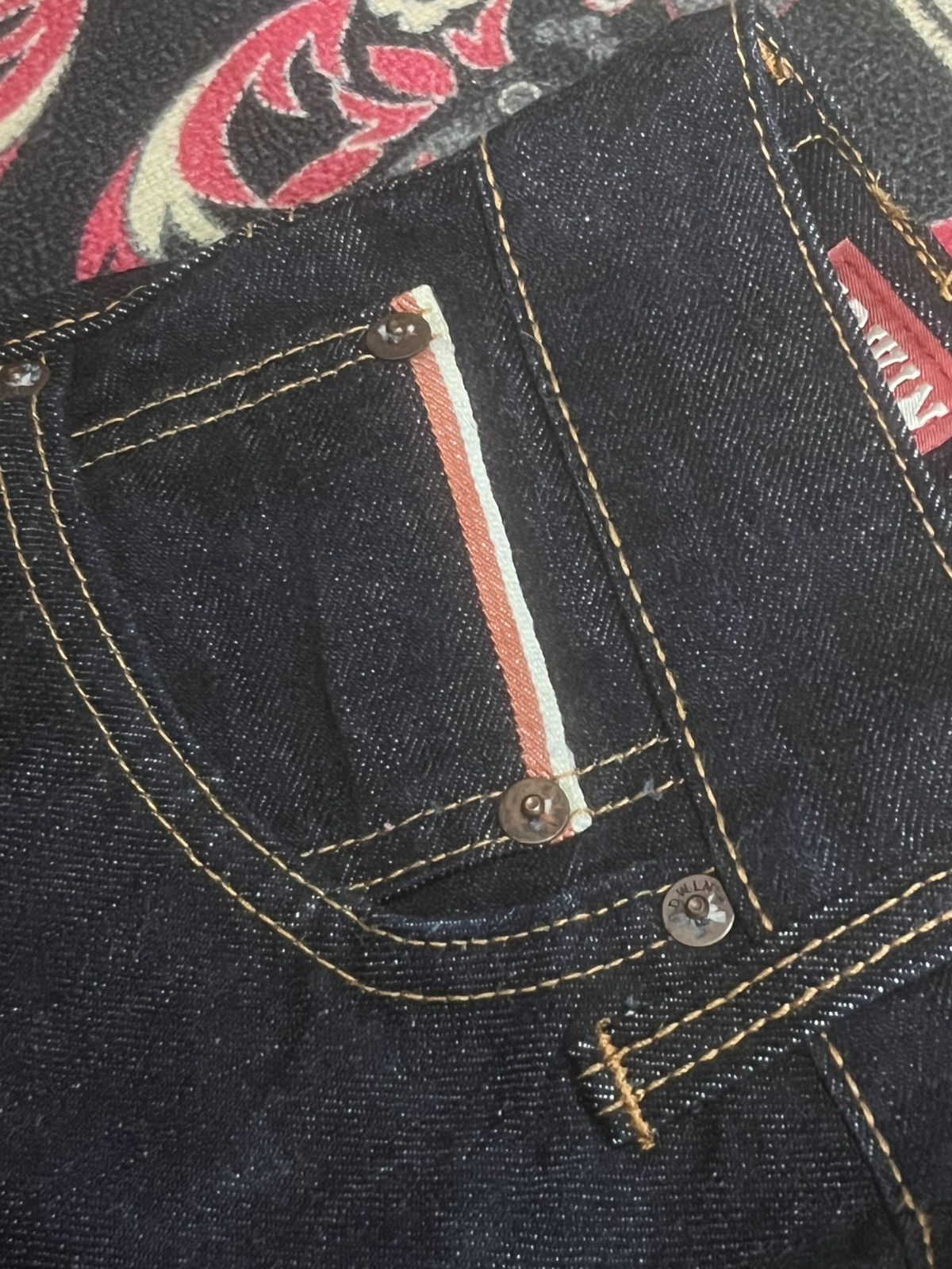 Edwin Edwin Made in Japan Raw Indigo Buckle Back Selvedge Jeans Size US 27 - 6 Thumbnail