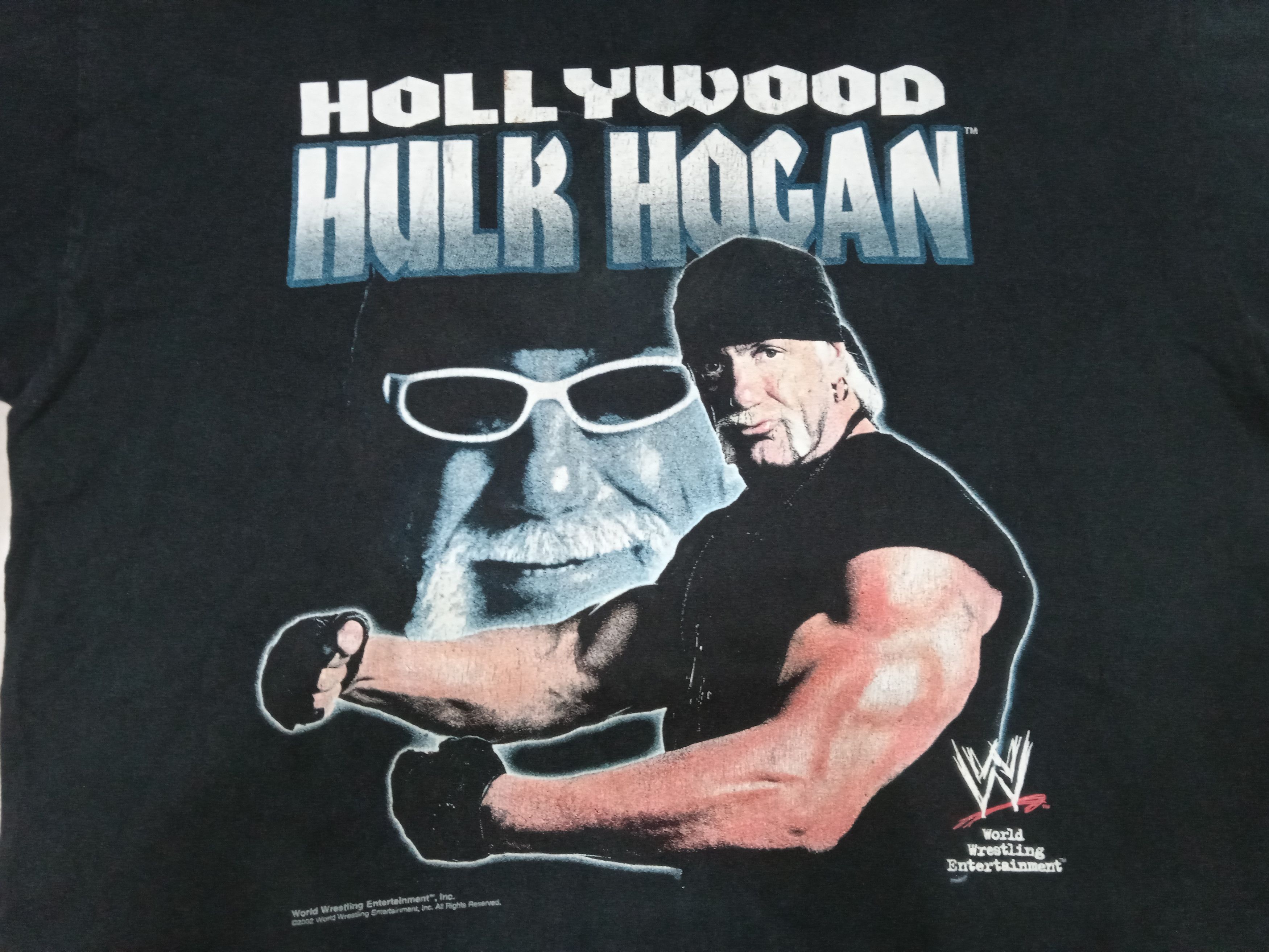 Vintage Vintage 00s WWE Hollywood Hulk Hogan 2002 T Shirt Retro Size US XL / EU 56 / 4 - 3 Thumbnail