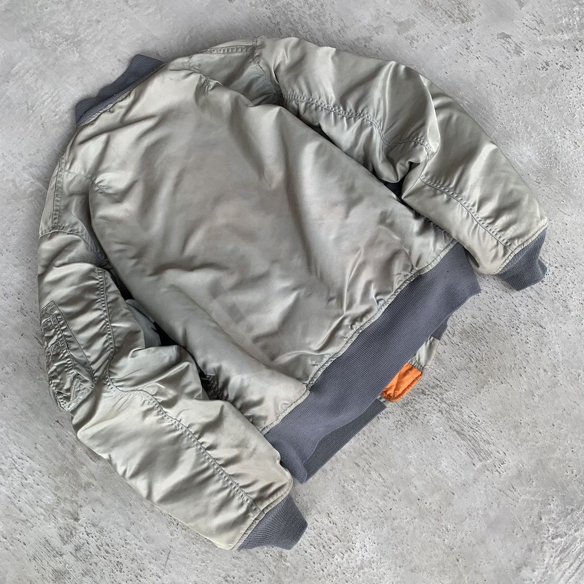 Other GREENBERIER Bomber MA-1 flight natural faded vintage jacket Size US M / EU 48-50 / 2 - 21 Thumbnail