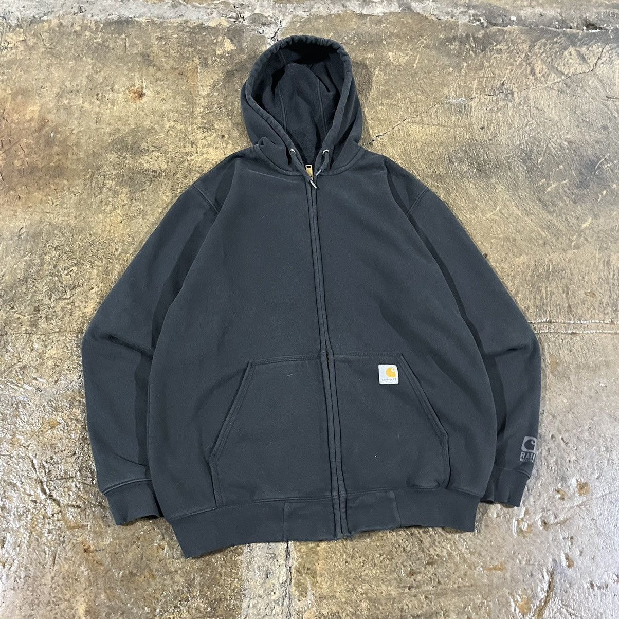 Carhartt × Vintage Crazy Y2K Carhartt Zip-Up Hoodie Workwear Skater Essential Size US XL / EU 56 / 4 - 3 Thumbnail