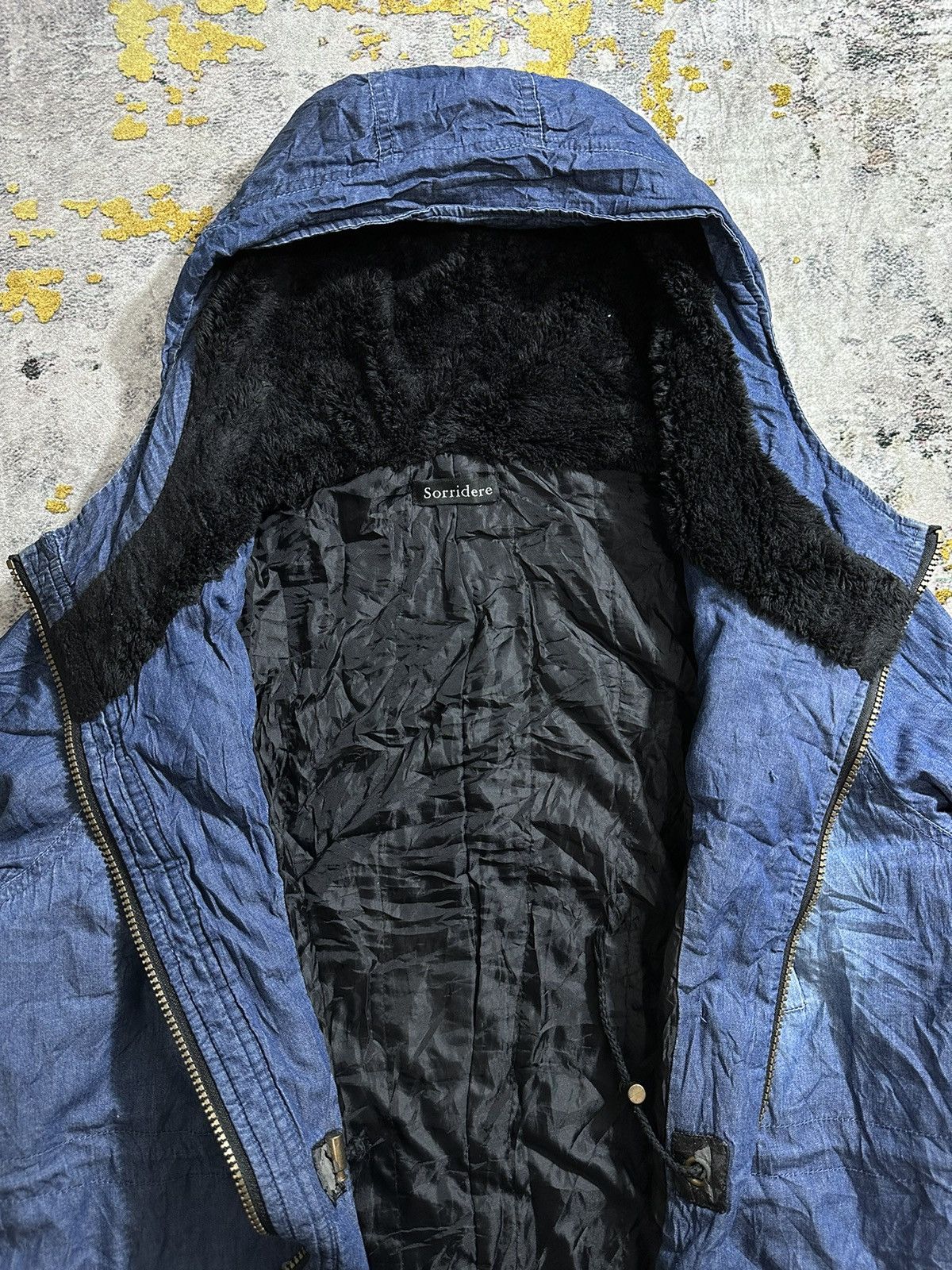 GOA 00s G.O.A LGB STYLE SORRIDERE WASHED MOHAIR HOODIE JACKET Size US XL / EU 56 / 4 - 5 Thumbnail
