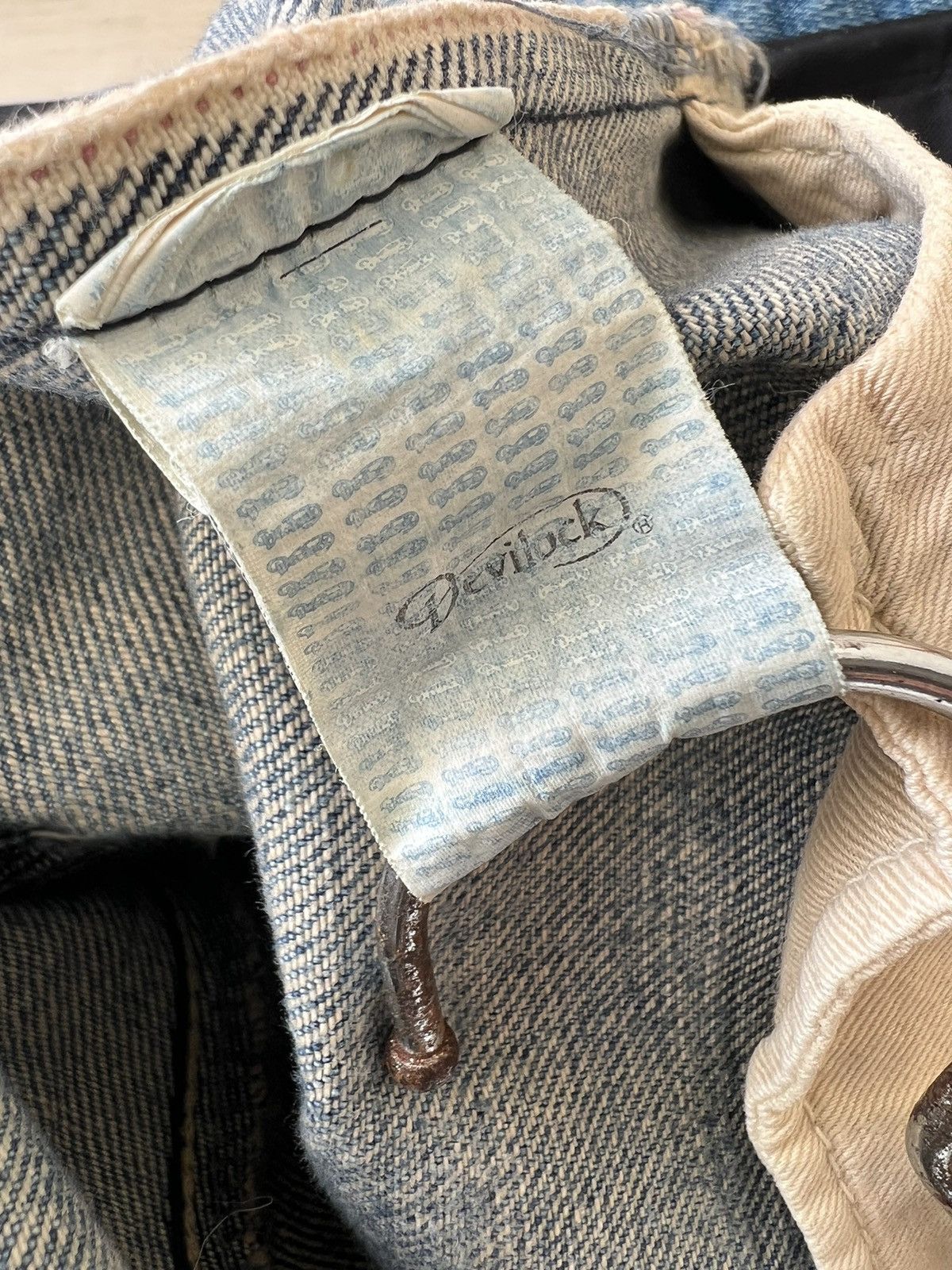 Devilock Vintage Devilock Vengeance Distress Mud Denim Selvedge Jeans Size US 32 / EU 48 - 25 Thumbnail