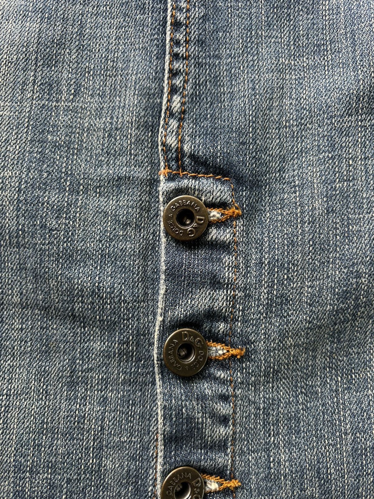 Dolce & Gabbana × Vintage Vintage Dolce & Gabbana Mini Skirt Denim Jean Short 2000s Size 33" - 7 Thumbnail