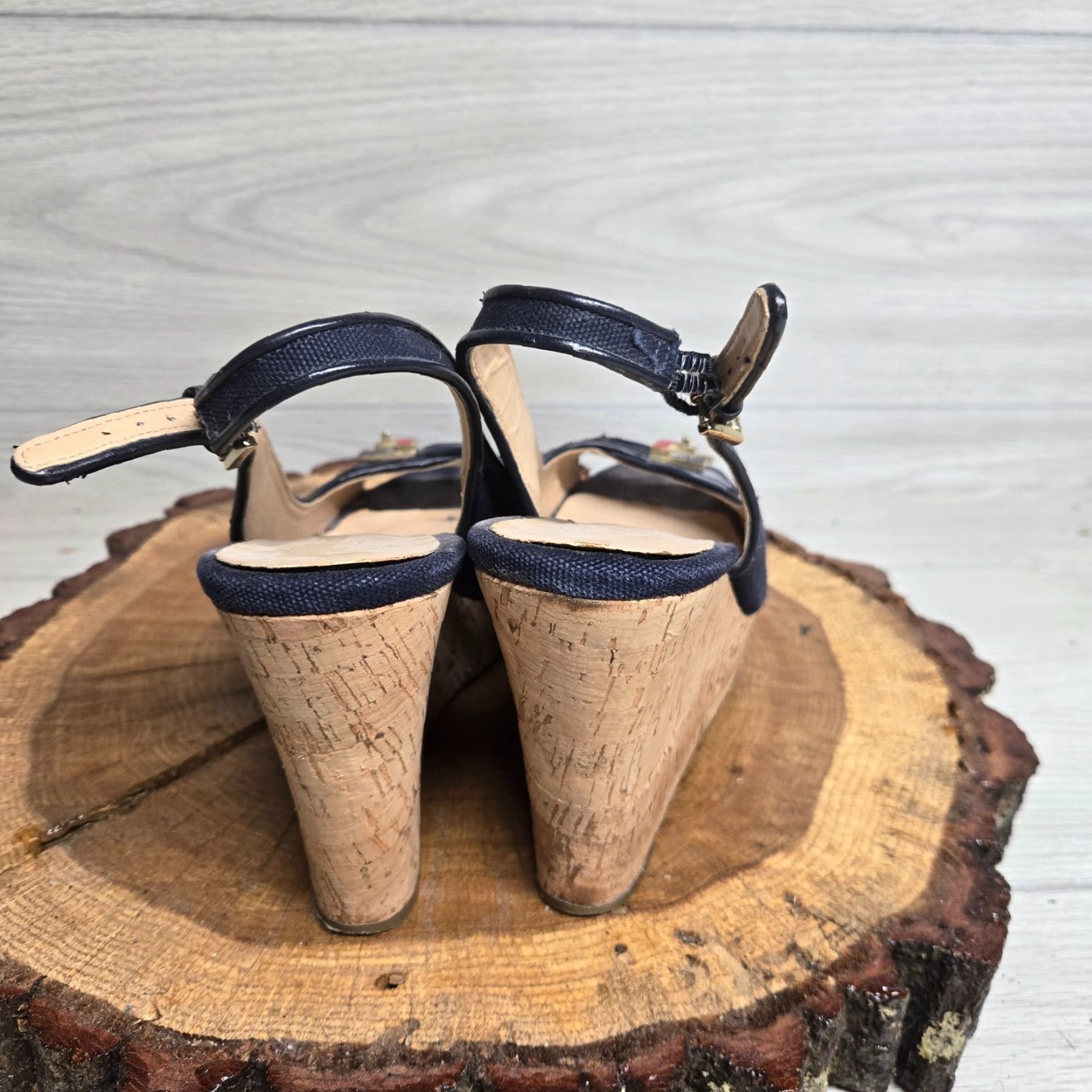 Tommy Hilfiger Tommy Hilfiger Madasen Platform Wedge Cork Heel Brown Women's Size 8.5 Sandal Slip-On Casual Women Shoes Size US 8.5 / IT 38.5 - 6 Thumbnail