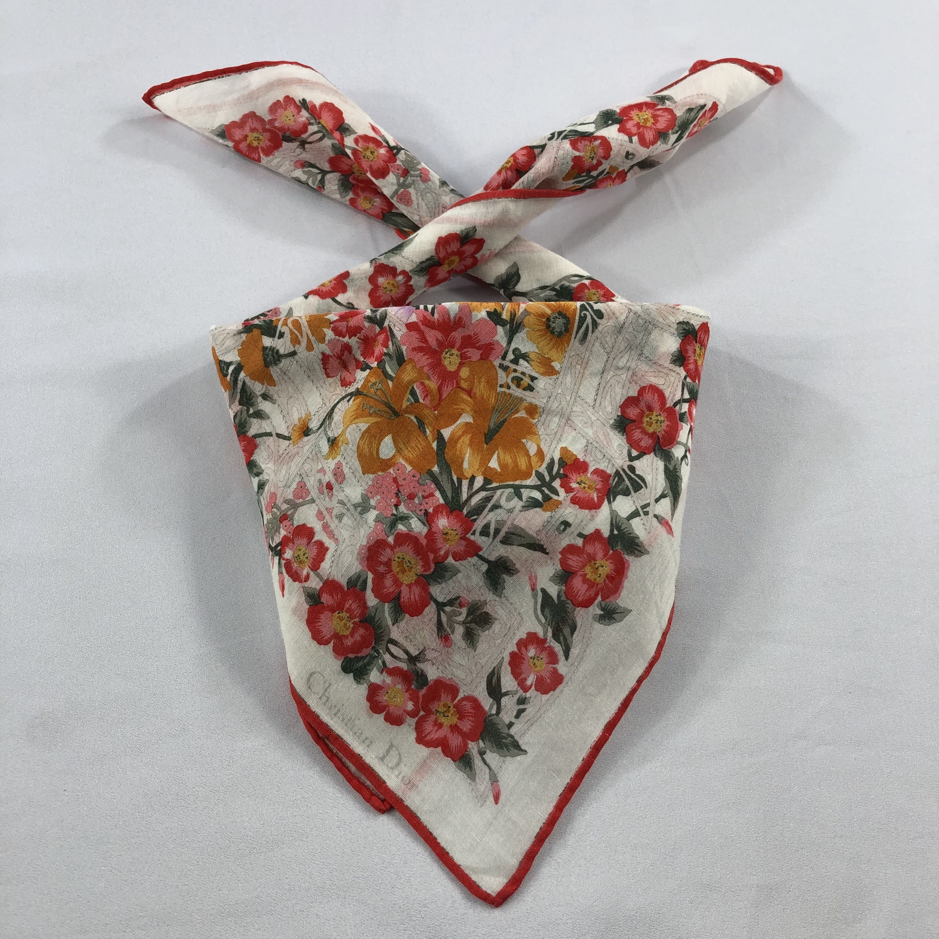 Vintage Christian Dior Neckerchief / Bandana / Handkerchief Size ONE SIZE - 1 Thumbnail