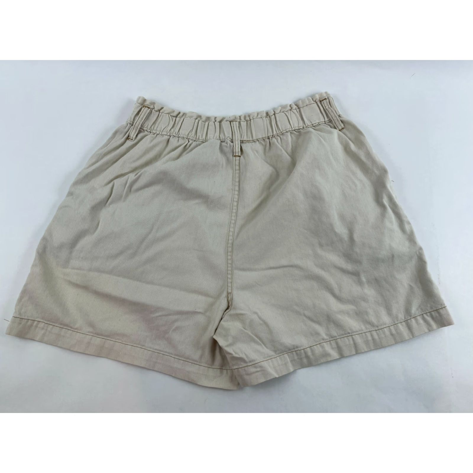 New Republic Republic Shorts Women's Large Tan Vintage Denim High Rise Pull on 100% Cotton Chino Casual Size 28" / US 6 / IT 42 - 2 Thumbnail