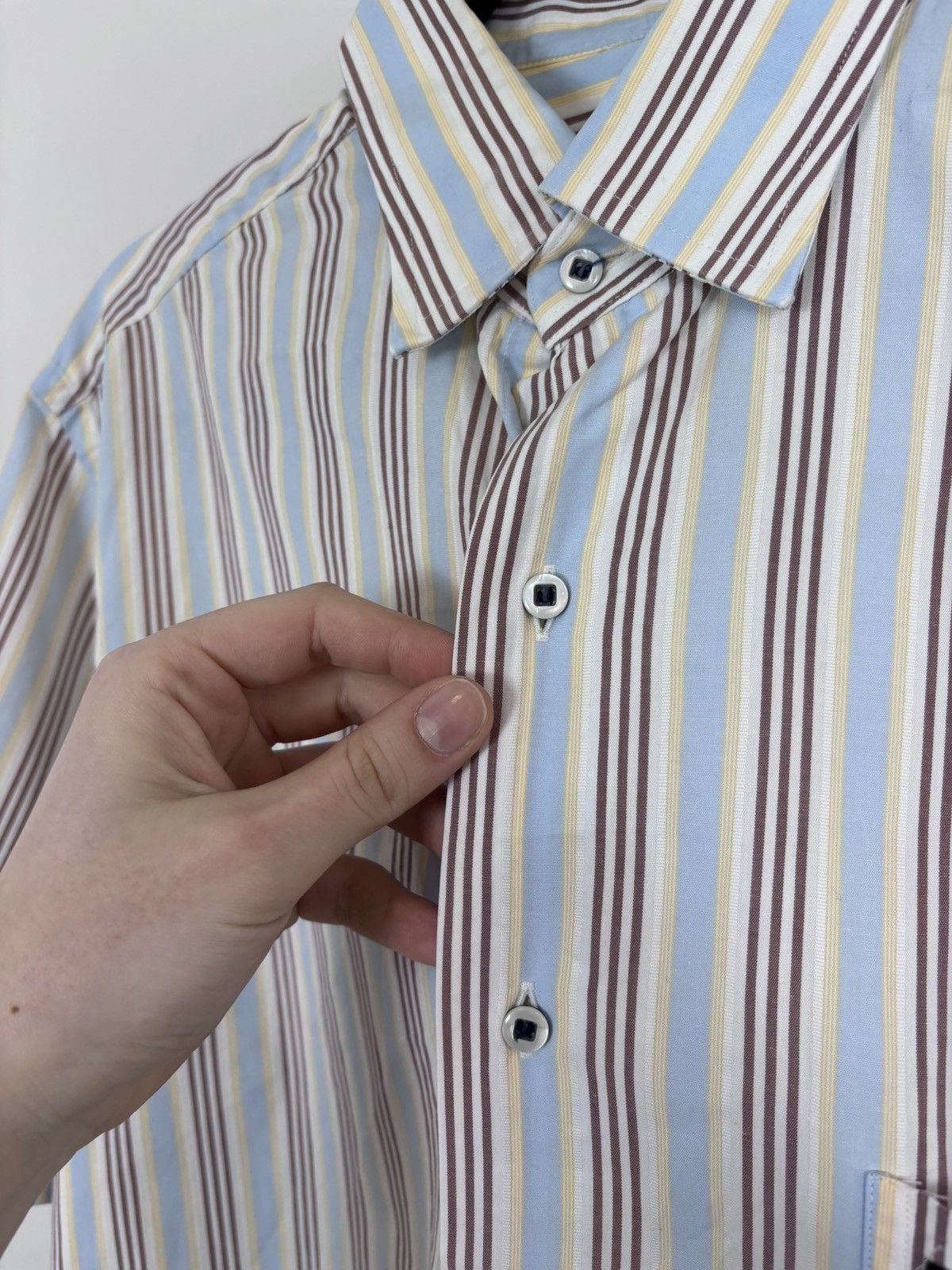 Just Cavalli Just Cavalli Race Vintage Men’s Striped Short Sleeve Shirt Size US L / EU 52-54 / 3 - 5 Thumbnail