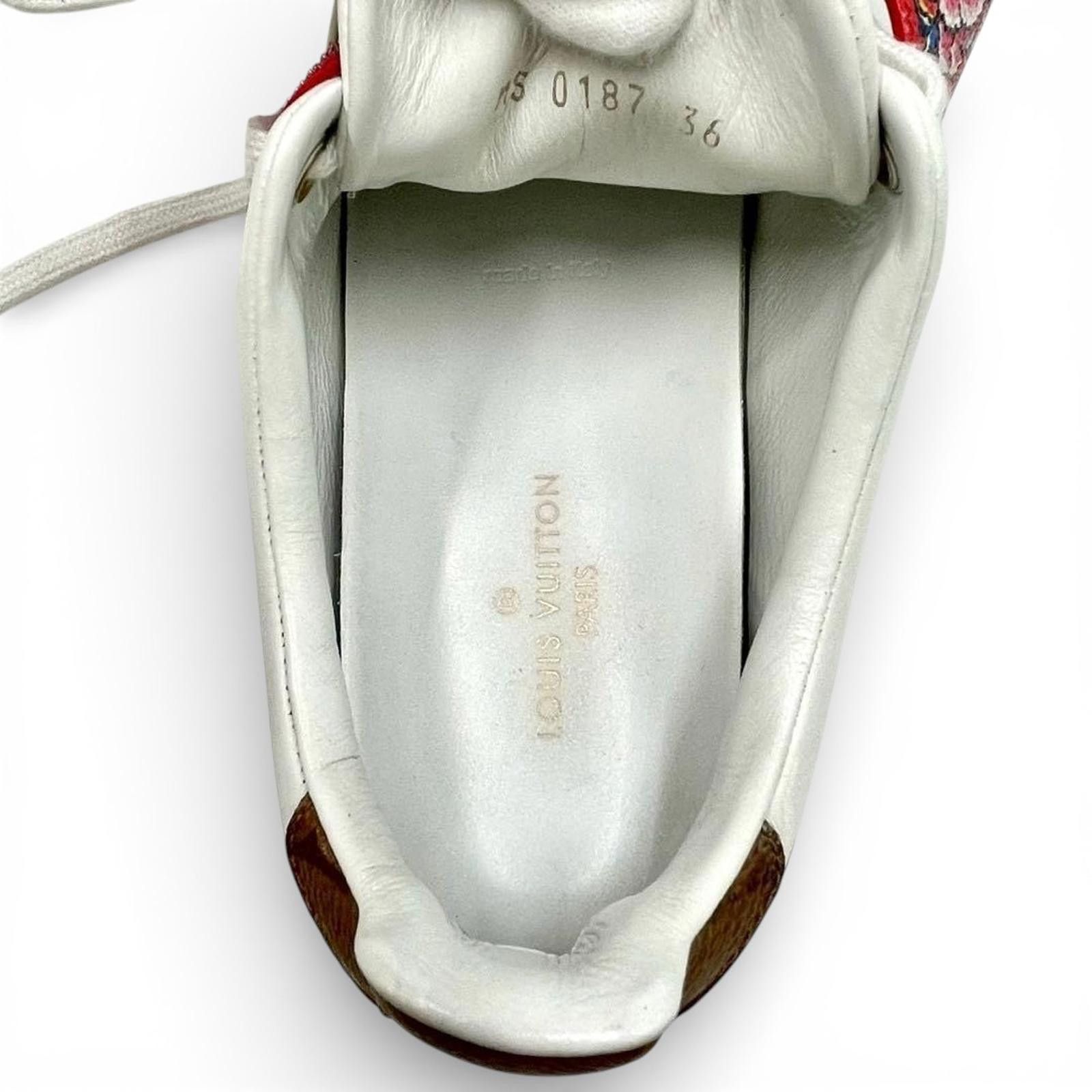 Louis Vuitton Louis Vuitton - White Leather Sneakers Size US 7.5 / IT 37.5 - 7 Thumbnail