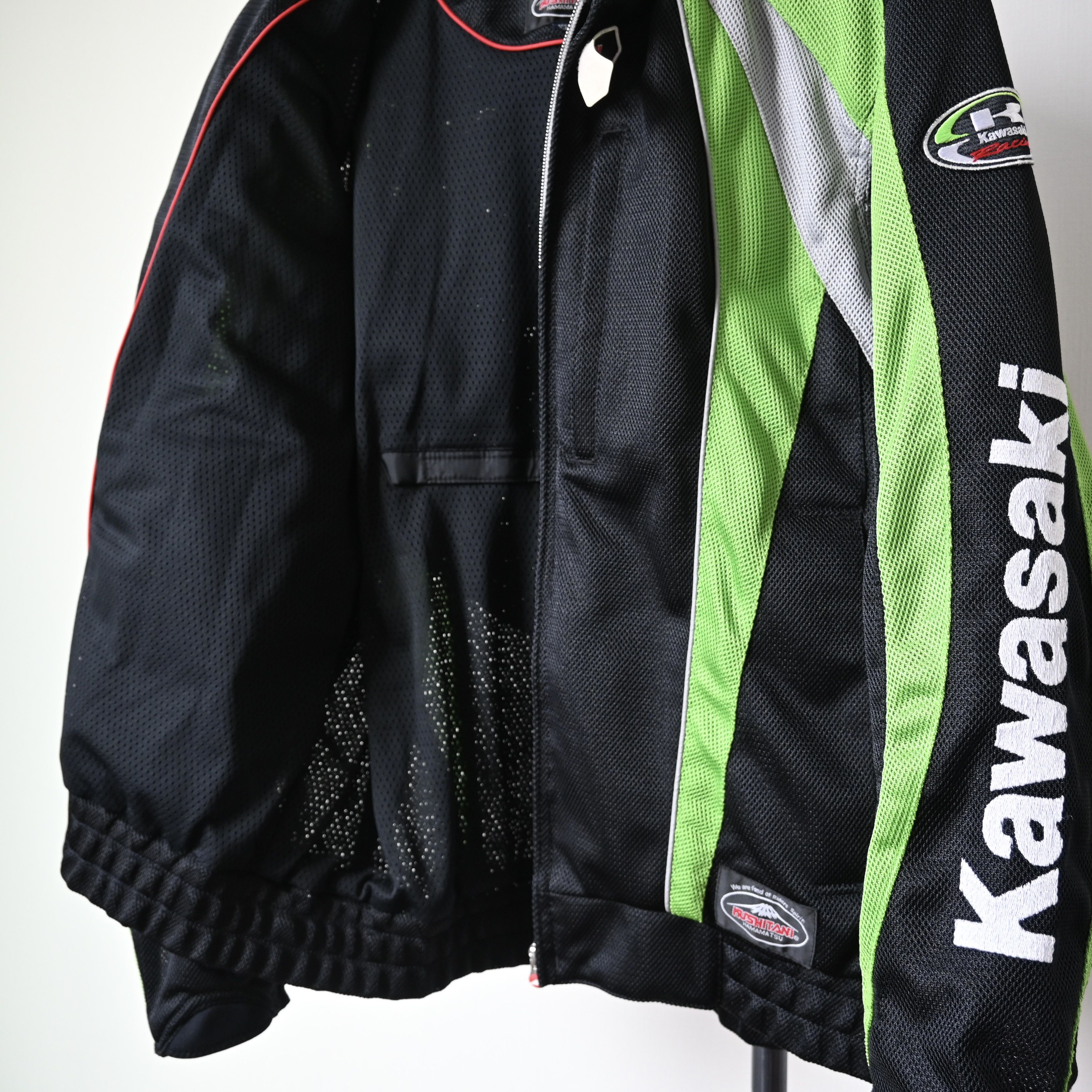 Vintage 2000s KUSHITANI x KAWASAKI mesh riding jacket Size US L / EU 52-54 / 3 - 15 Thumbnail