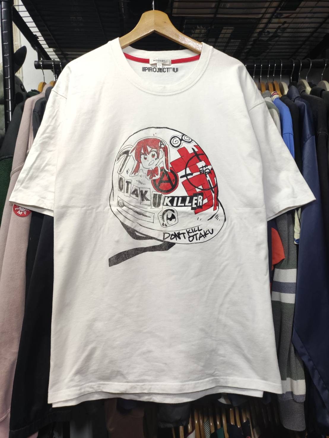Anime Rare! Moussy Project U × Jun Inagawa "Otaku Killer" T-Shirt Size US L / EU 52-54 / 3 - 3 Thumbnail