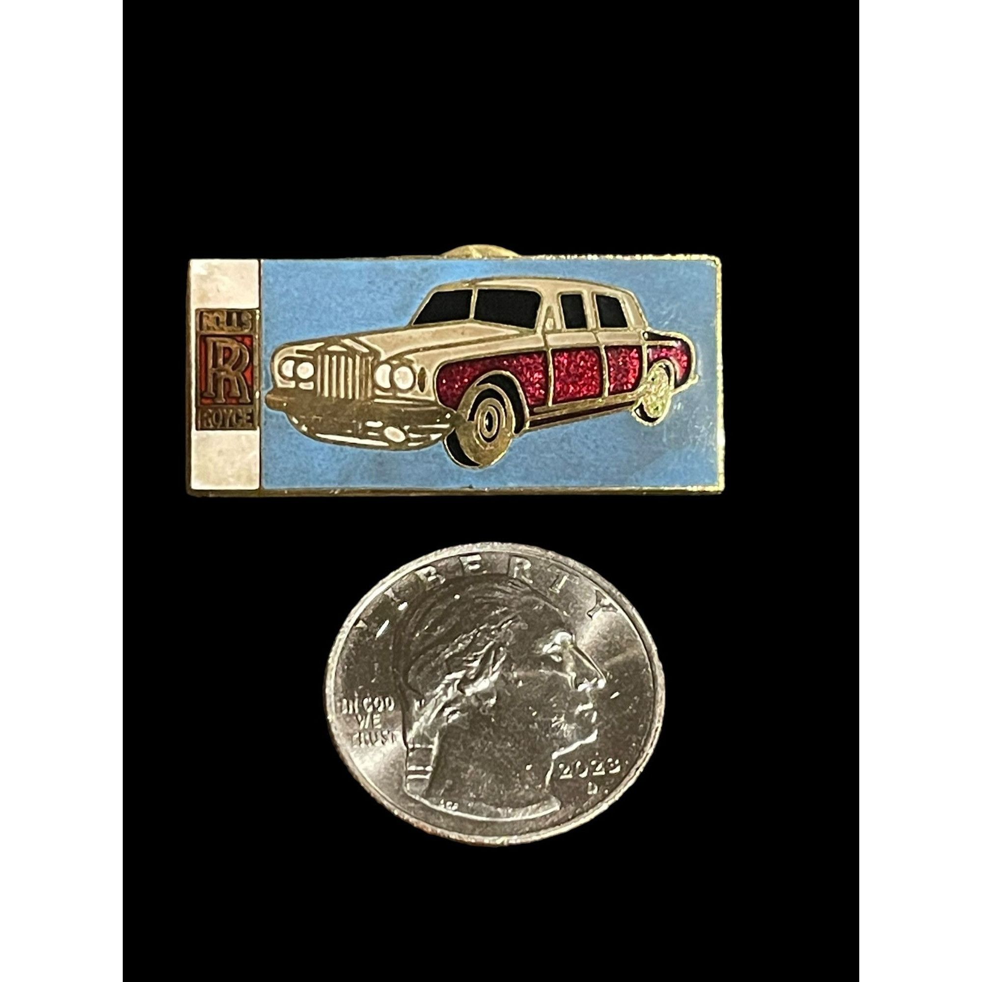 Jewelry Vintage A Dean Watkins Gold Tone Red & White Rolls Royce Pin Size ONE SIZE - 5 Thumbnail