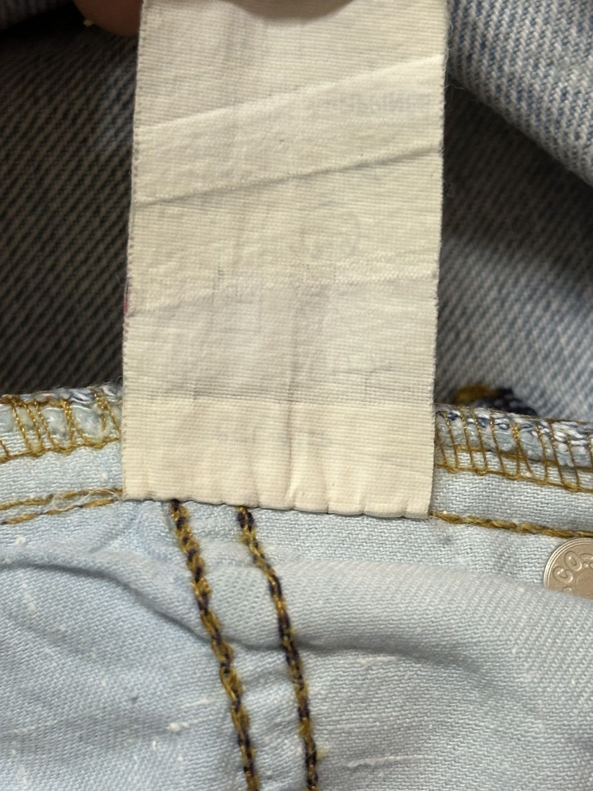 Levi's Vintage 90s Levis 503 Light Blue Faded Wash Distress Jeans Size US 31 - 11 Thumbnail