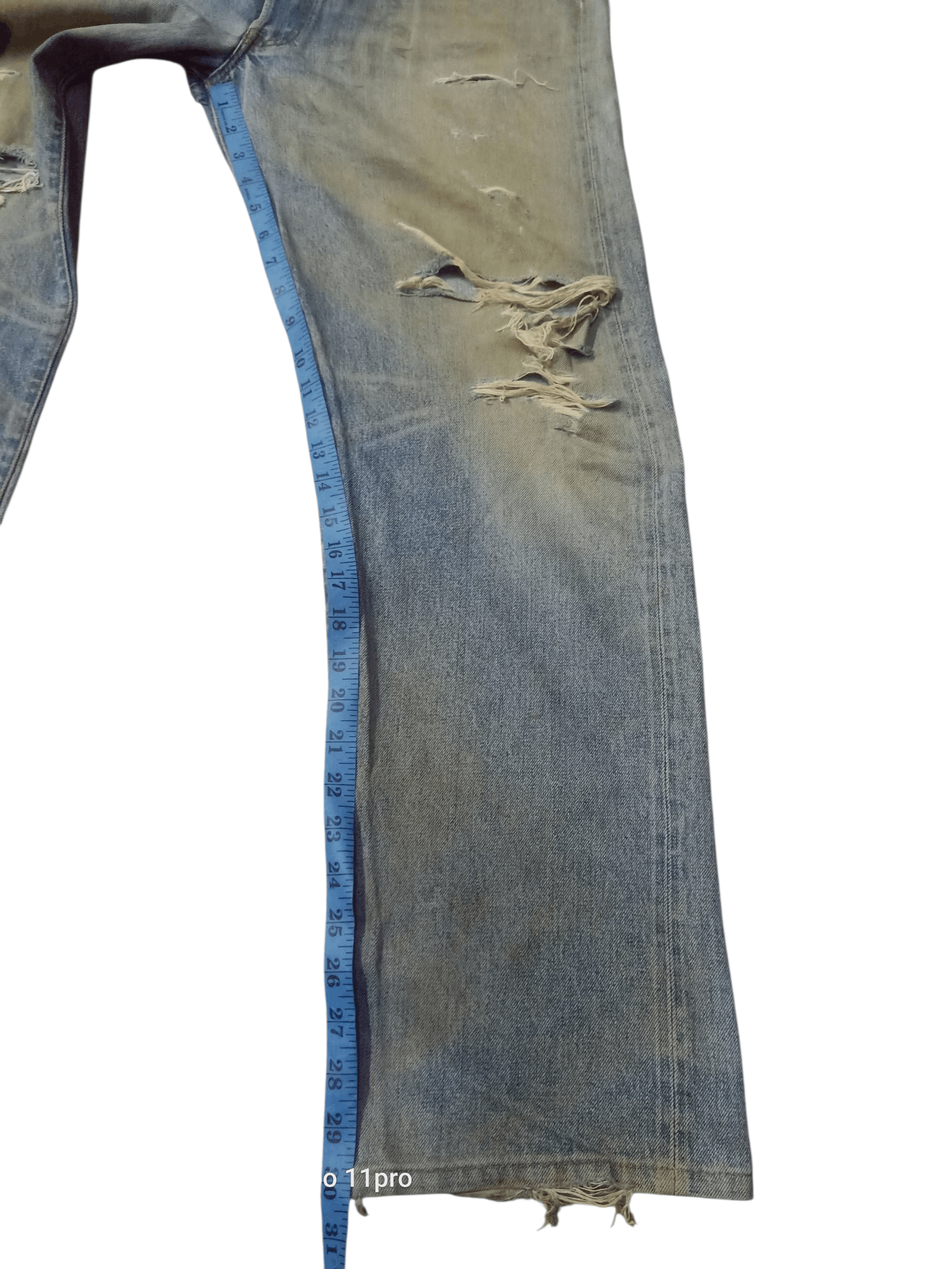 Levi's Vintage Clothing 💥Vintage 501 LVC 1983 Distressdenim Red Selvedge Denim Size US 35 - 20 Thumbnail