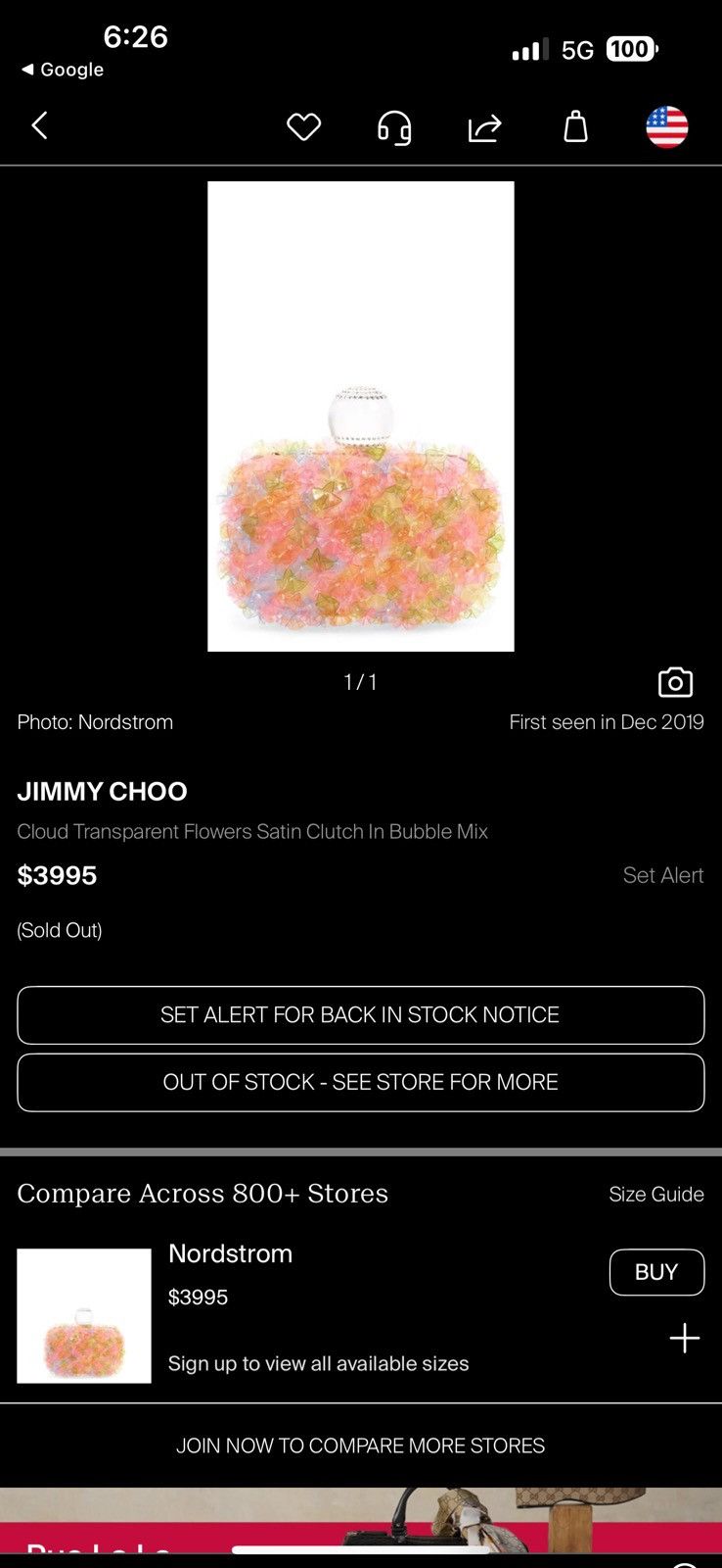 Jimmy Choo $3,900 cloud transparent flowers satin clutch Size ONE SIZE - 2 Thumbnail