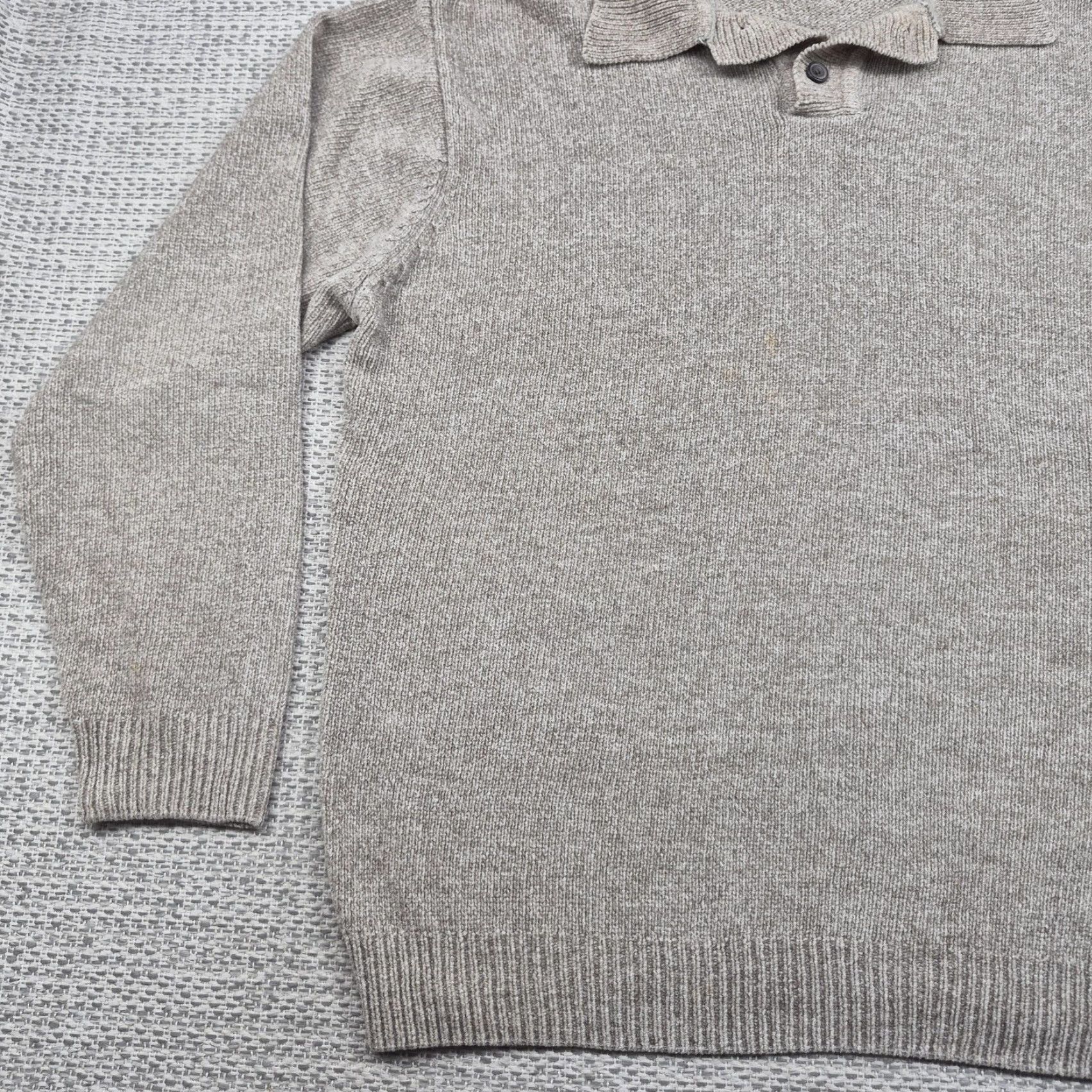 Vintage VINTAGE Knightsbridge Pullover Sweater Mens Large Beige Collared Knit Knitwear Logo Embroidered 90s Classic Dad Retro Size US L / EU 52-54 / 3 - 3 Thumbnail