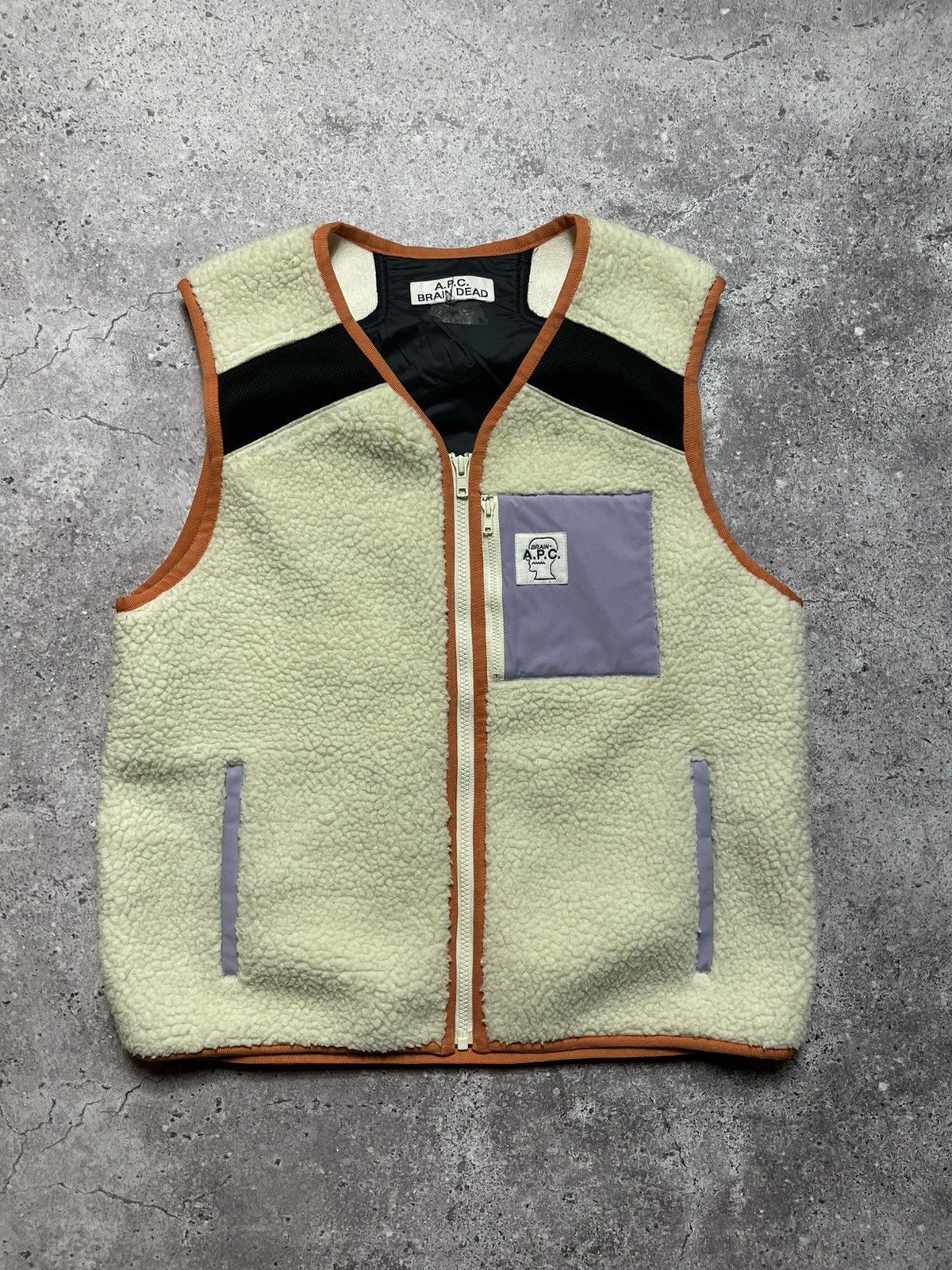 A.P.C. x Brain Dead Future Shock Sherpa Vest Jo Gile Fleece