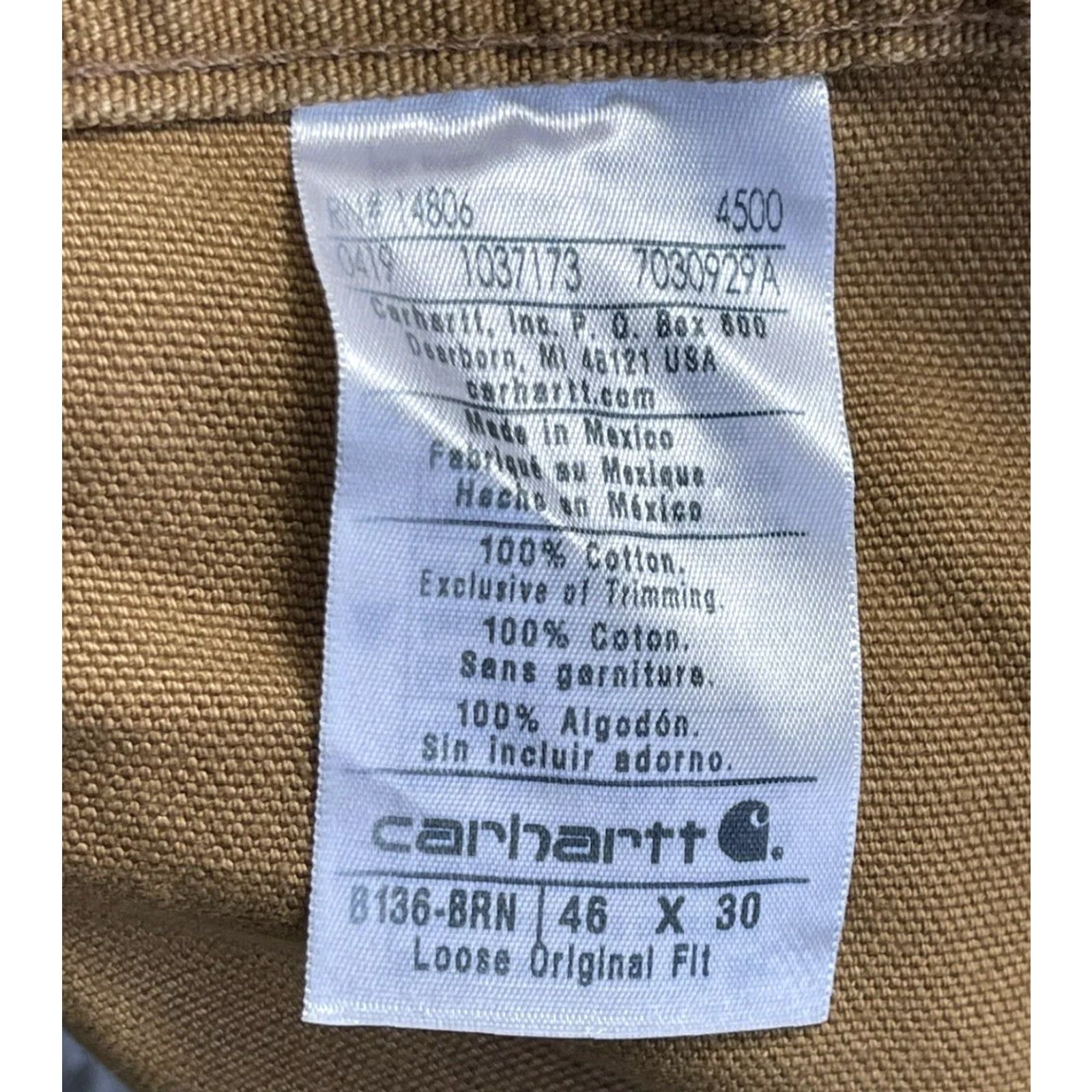 Carhartt VINTAGE Carhartt Double Knee Pants Brown Denim Carpenter Work 46x30 Men Size US 30 / EU 46 - 5 Thumbnail