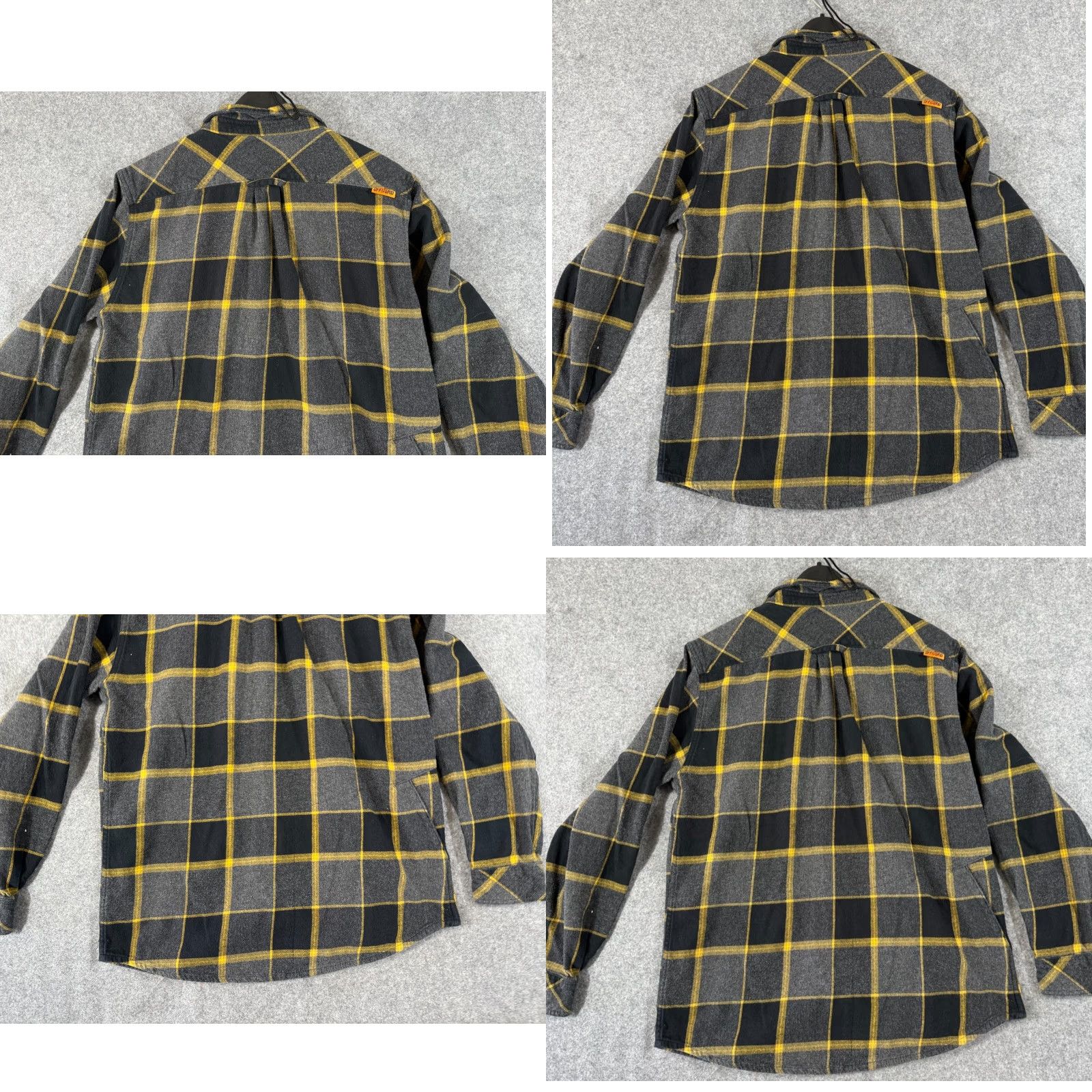 Vintage VINTAGE Off The Grid Shirt Mens L Gray Yellow Plaid Destroyer Flannel Long Sleeve Size US L / EU 52-54 / 3 - 9 Thumbnail