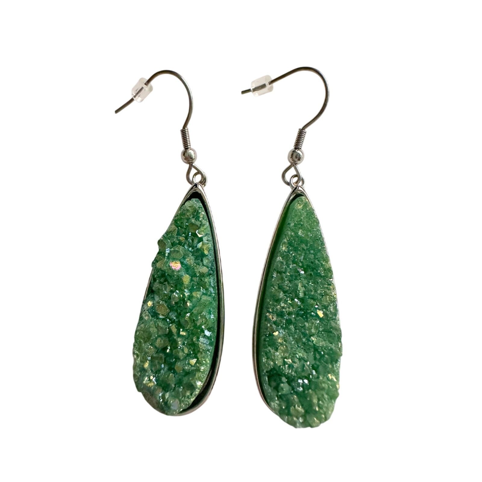 Other Kinsley Armelle Druzy Silver Jade Quartz Drop Earrings Size ONE SIZE - 5 Thumbnail
