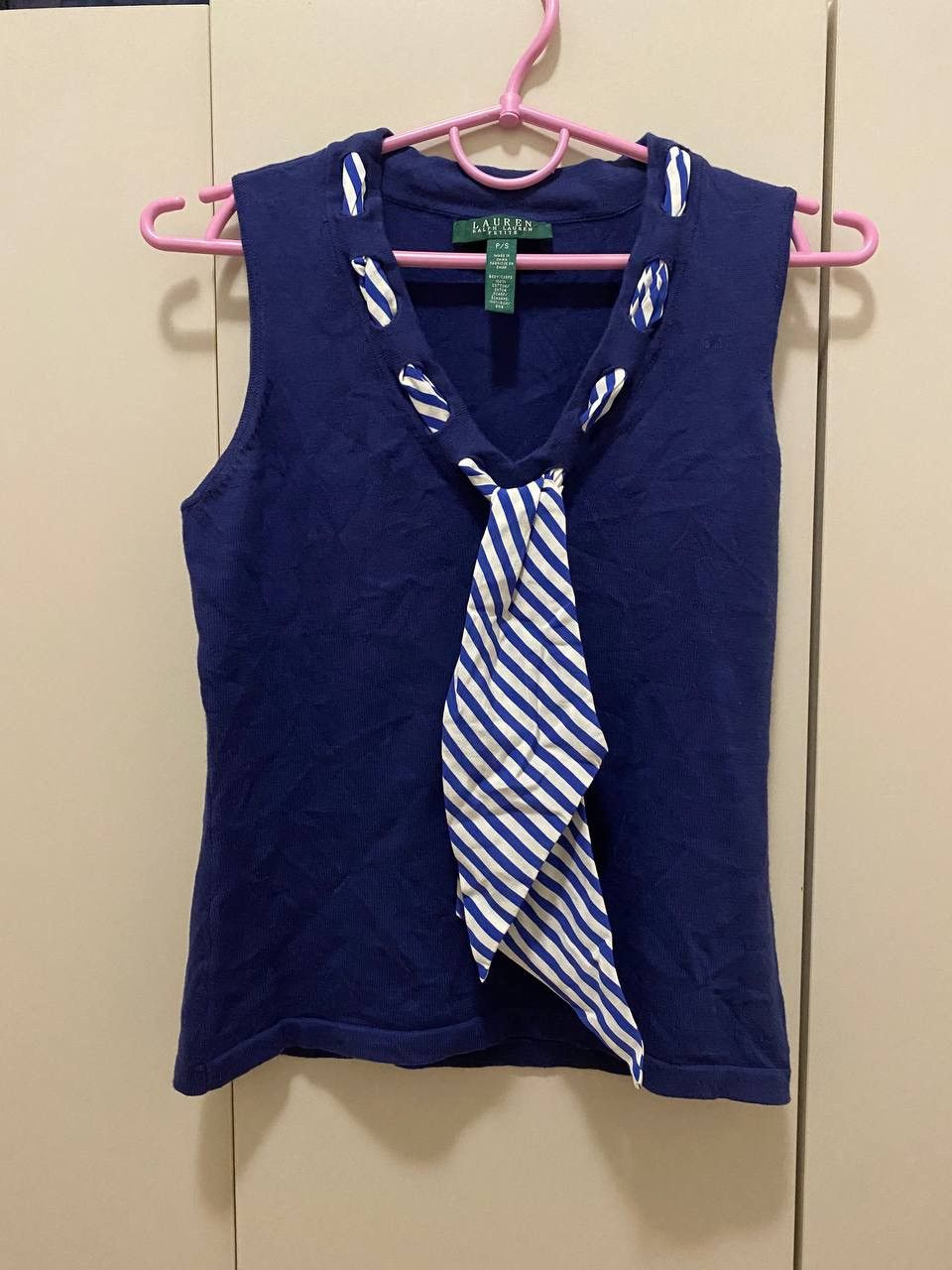 Polo Ralph Lauren × Vintage Polo Ralph Lauren Petit Green Label tie vest rare vintage Size S / US 4 / IT 40 - 1 Thumbnail