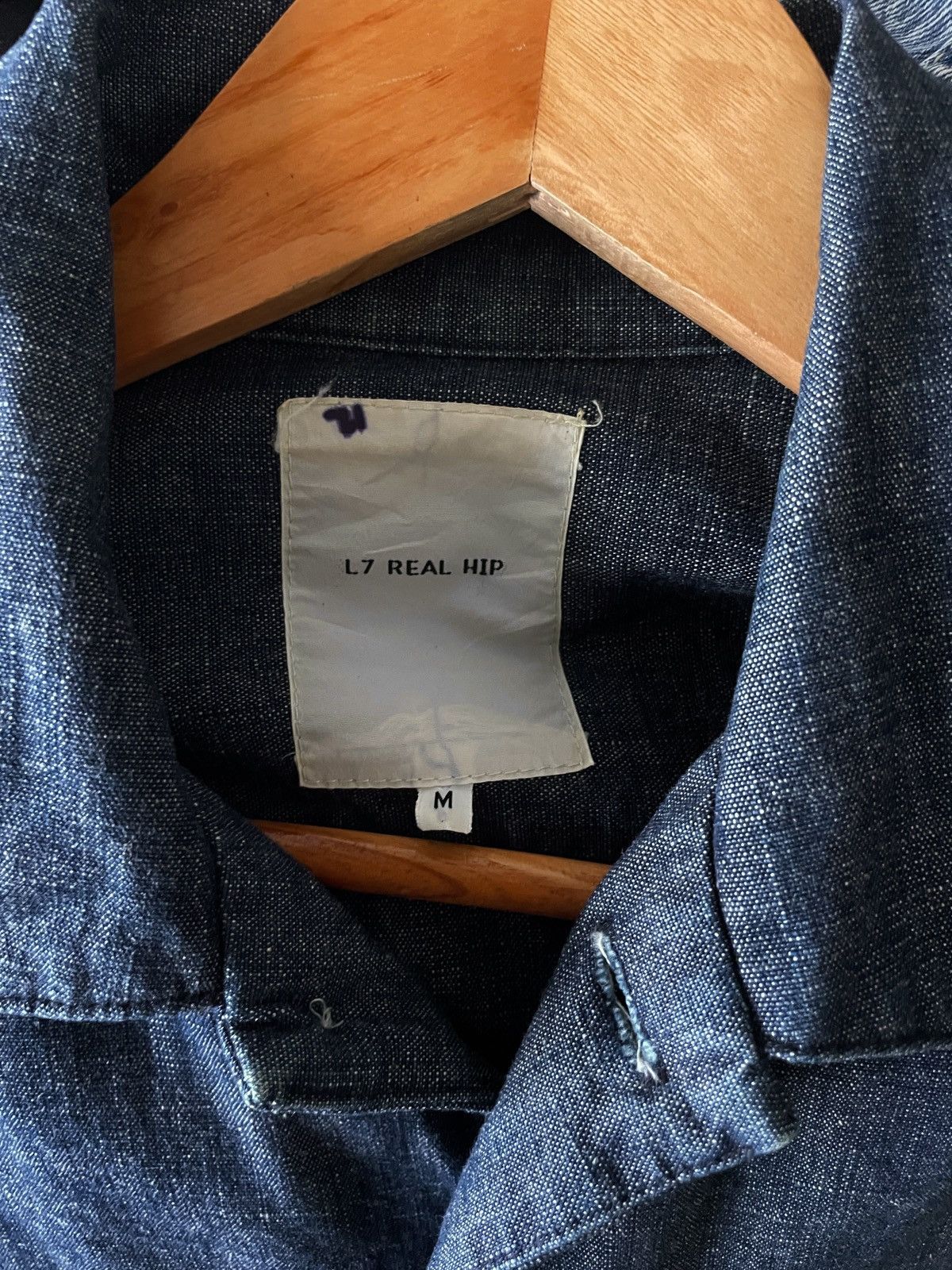 L7 Real Hip Rare Vintage Japanese Brand L7 Real Hip Denim Shirt 2000s Size US M / EU 48-50 / 2 - 7 Thumbnail
