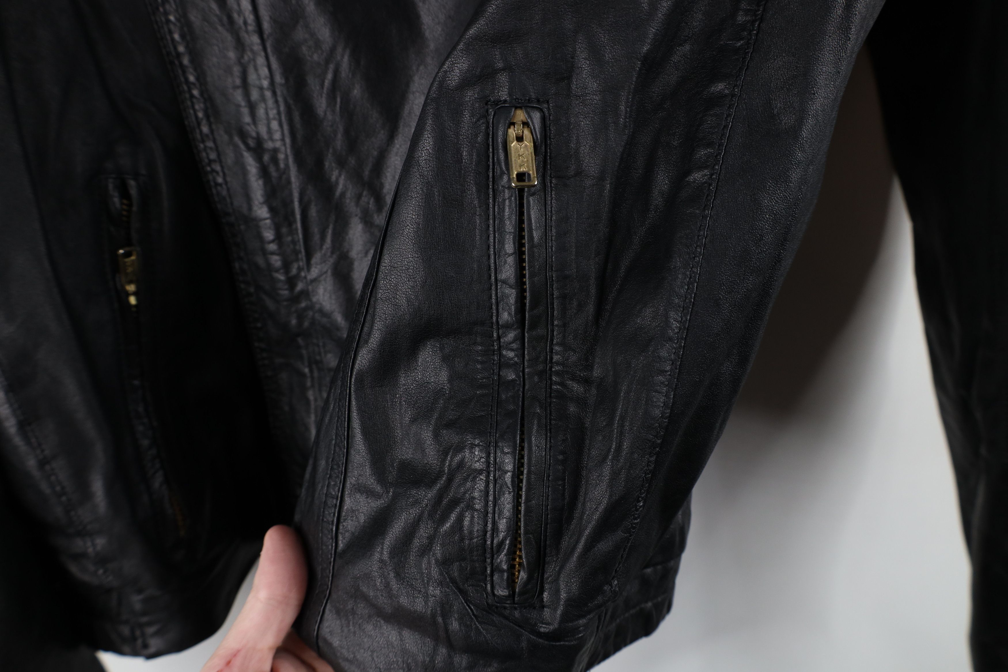 Vintage Vintage 80s 90s Streetwear Cafe Racer Bomber Jacket Black Size M / US 6-8 / IT 42-44 - 4 Thumbnail