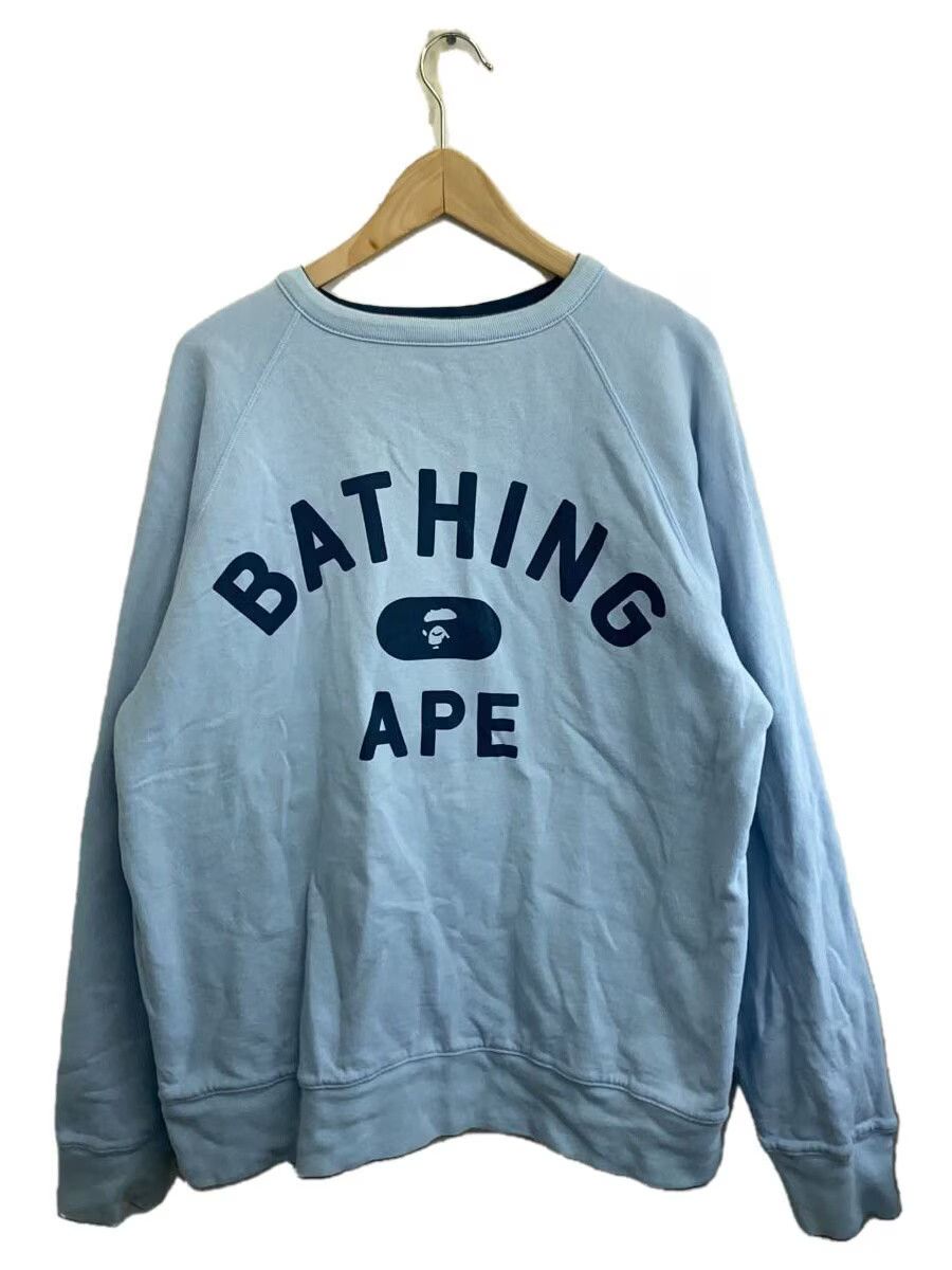 Bape A Bathing Ape Cotton Sweatshirt Blue Size US L / EU 52-54 / 3 - 1 Thumbnail