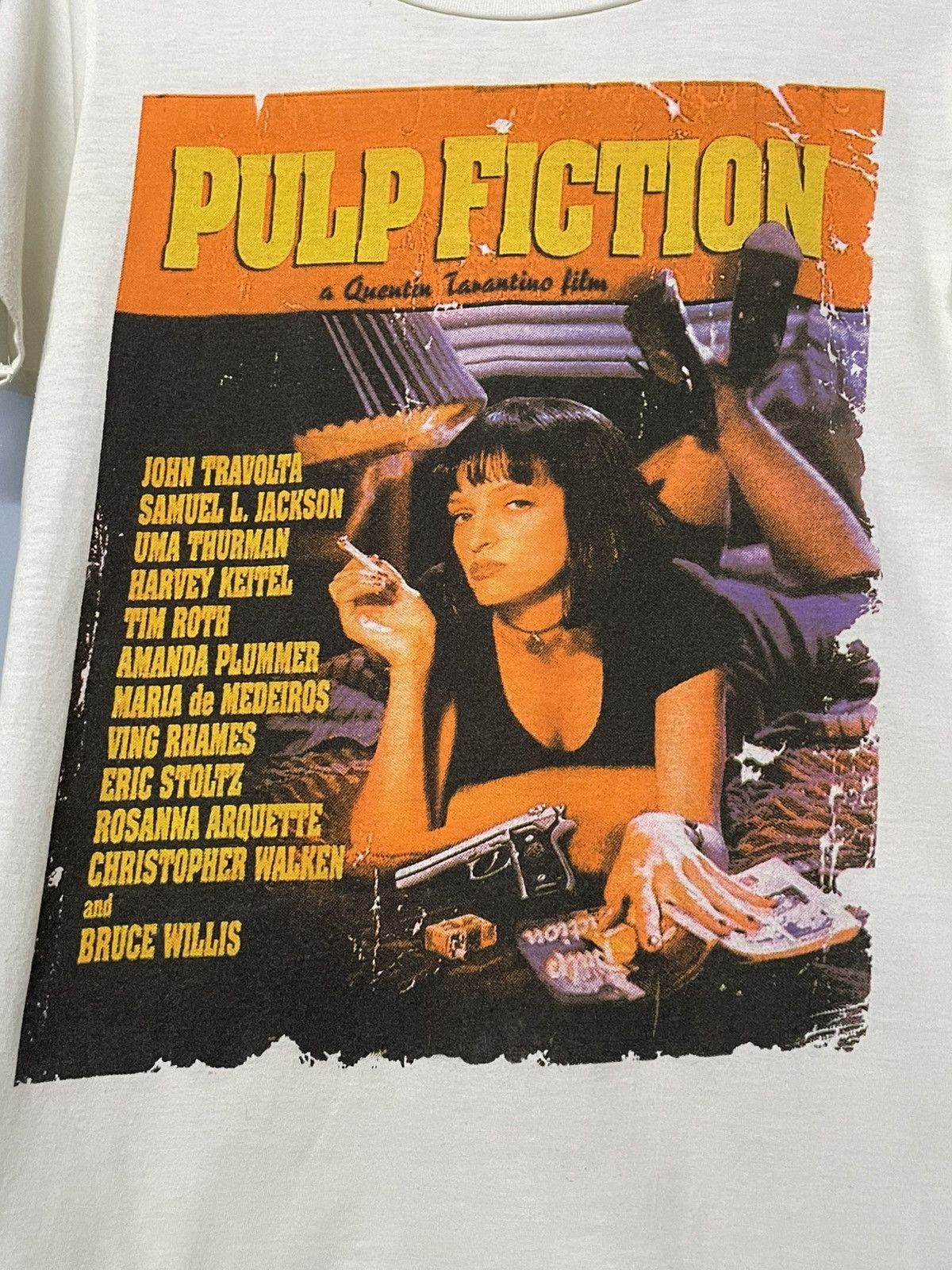 Vintage Vintage 90s Japan Designer Pulp Fiction Single Stitch Tshirt Size US S / EU 44-46 / 1 - 6 Thumbnail