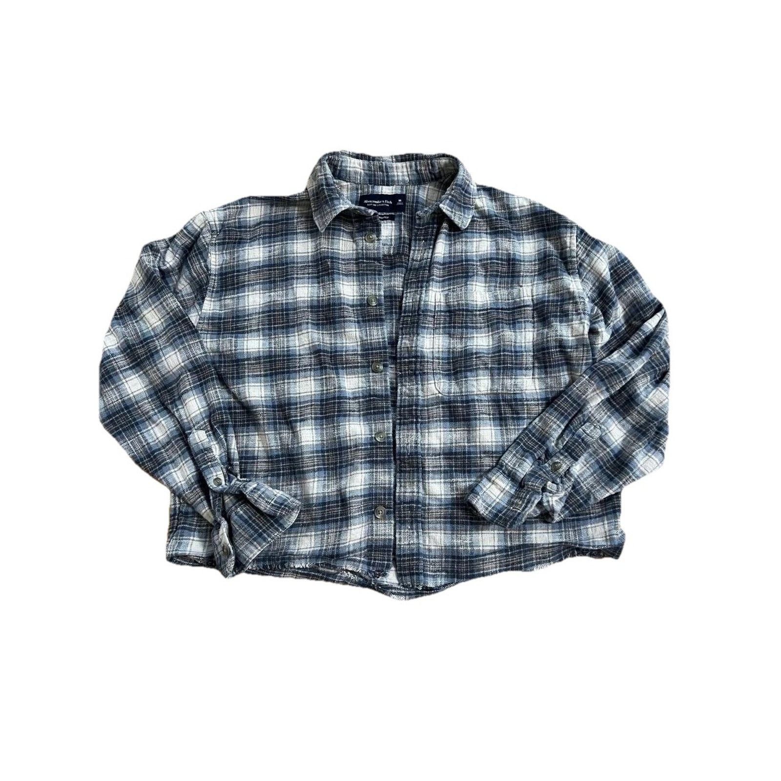 Abercrombie & Fitch Abercrombie & Fitch Shirt blue plaid Medium A001579 Size M / US 6-8 / IT 42-44 - 1 Thumbnail