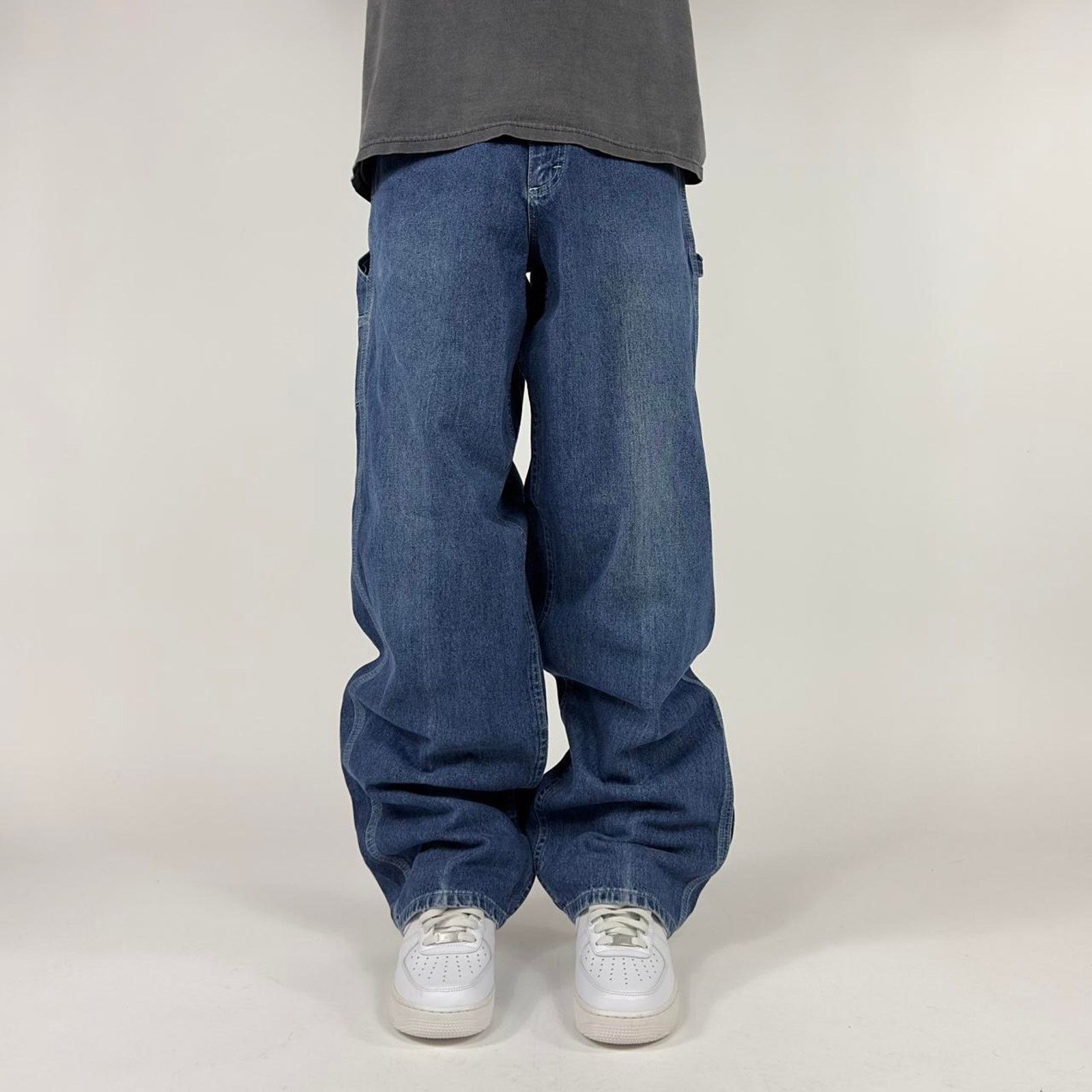 Lee × Vintage Vintage Lee Blue Carpenter Baggy Wide-Leg Streetwear Pants Size US 30 / EU 46 - 3 Thumbnail