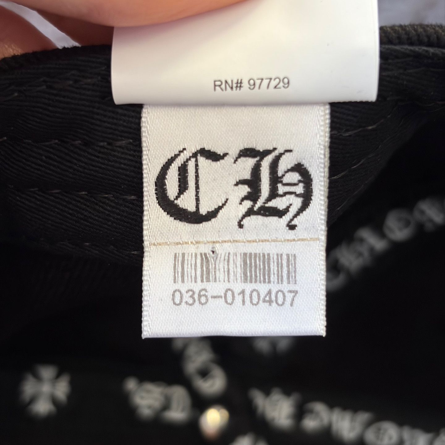 Chrome Hearts Vertical Logo Denim Baseball Cap Black Size ONE SIZE - 9 Thumbnail