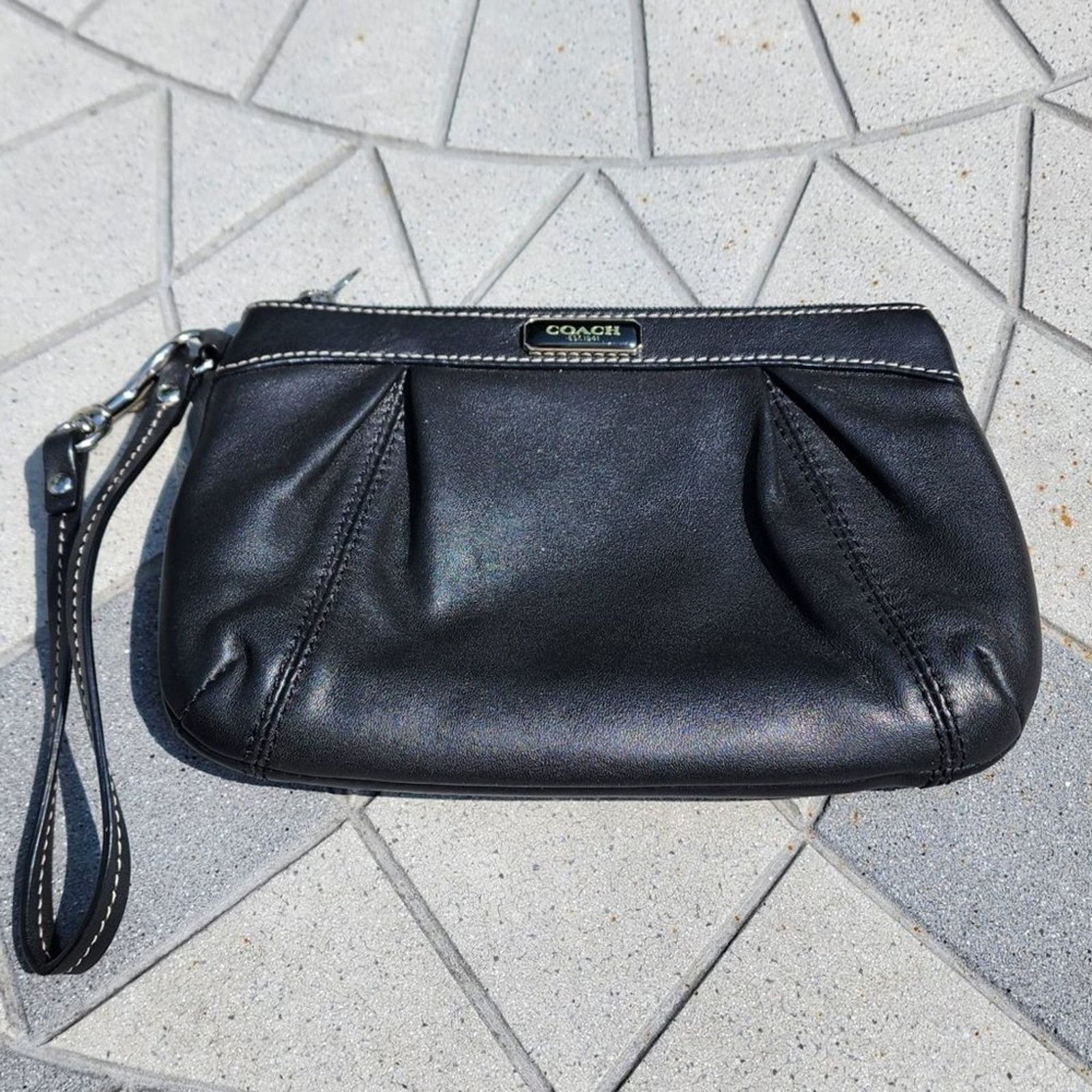 Coach Coach 1941 SOHO Pleated Leather Zip Clutch Wristlet Size ONE SIZE - 13 Thumbnail