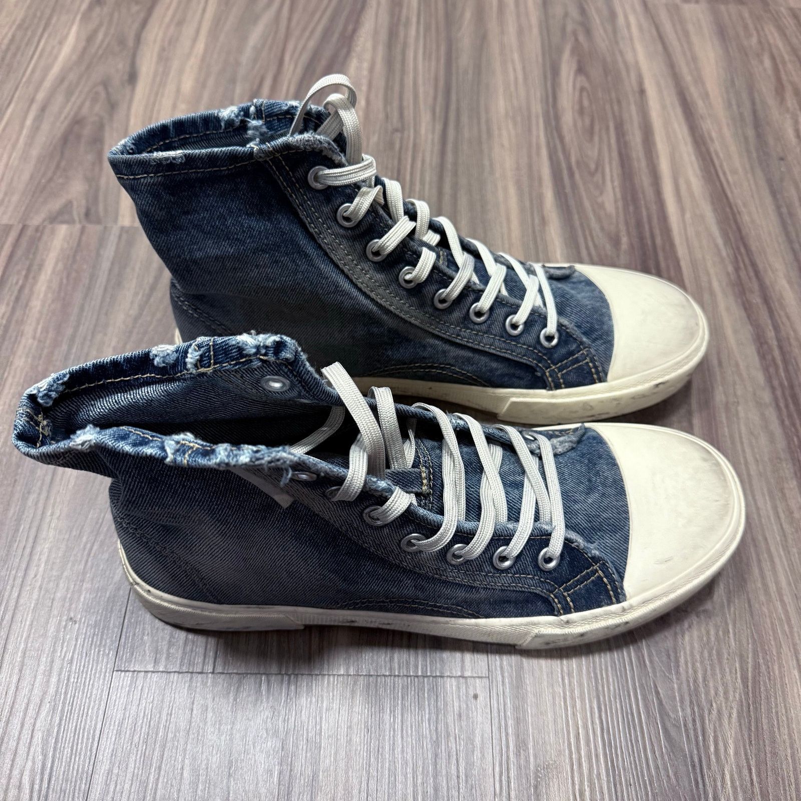 Balenciaga NWB Balenciaga Paris mid 90's Denim High Top Sneaker | EU44 Size US 11 / EU 44 - 5 Thumbnail