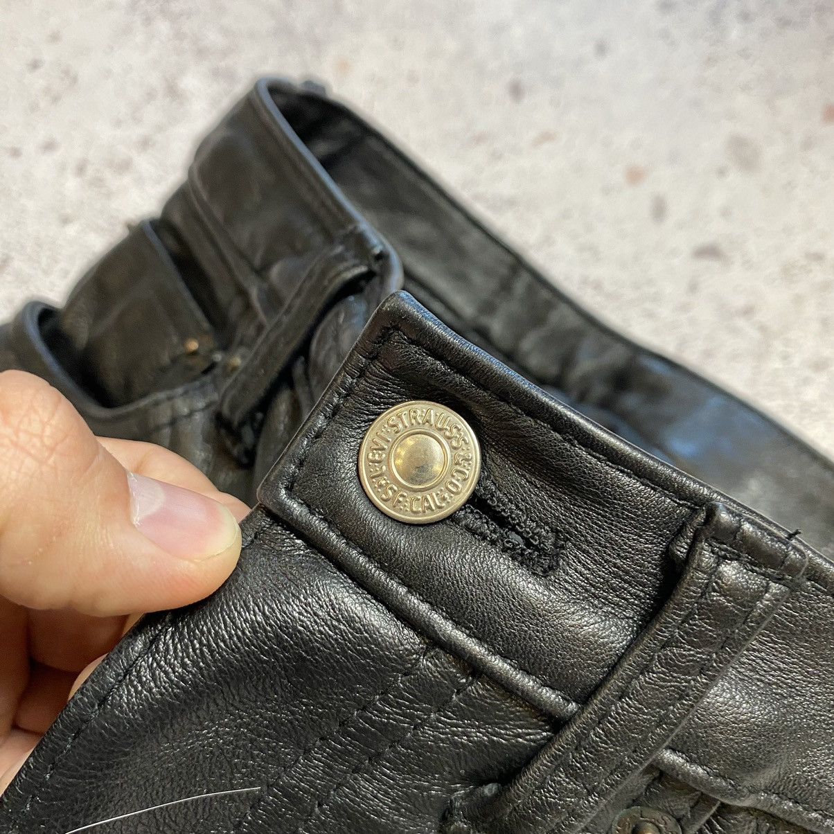 Levi's Vintage Levi’s Leather Nylon Moto Pants Y2K Made In Korea Size US 28 / EU 44 - 3 Thumbnail