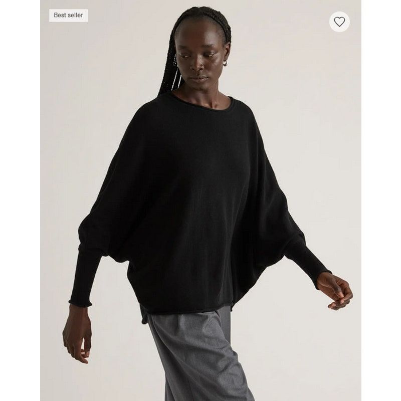 Quince Mongolian Cashmere Batwing Sweater Black Size S/M Size S / US 4 / IT 40 - 4 Thumbnail